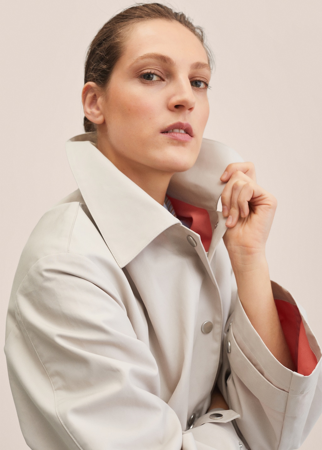 Oversized cotton trench - Details of the article 1