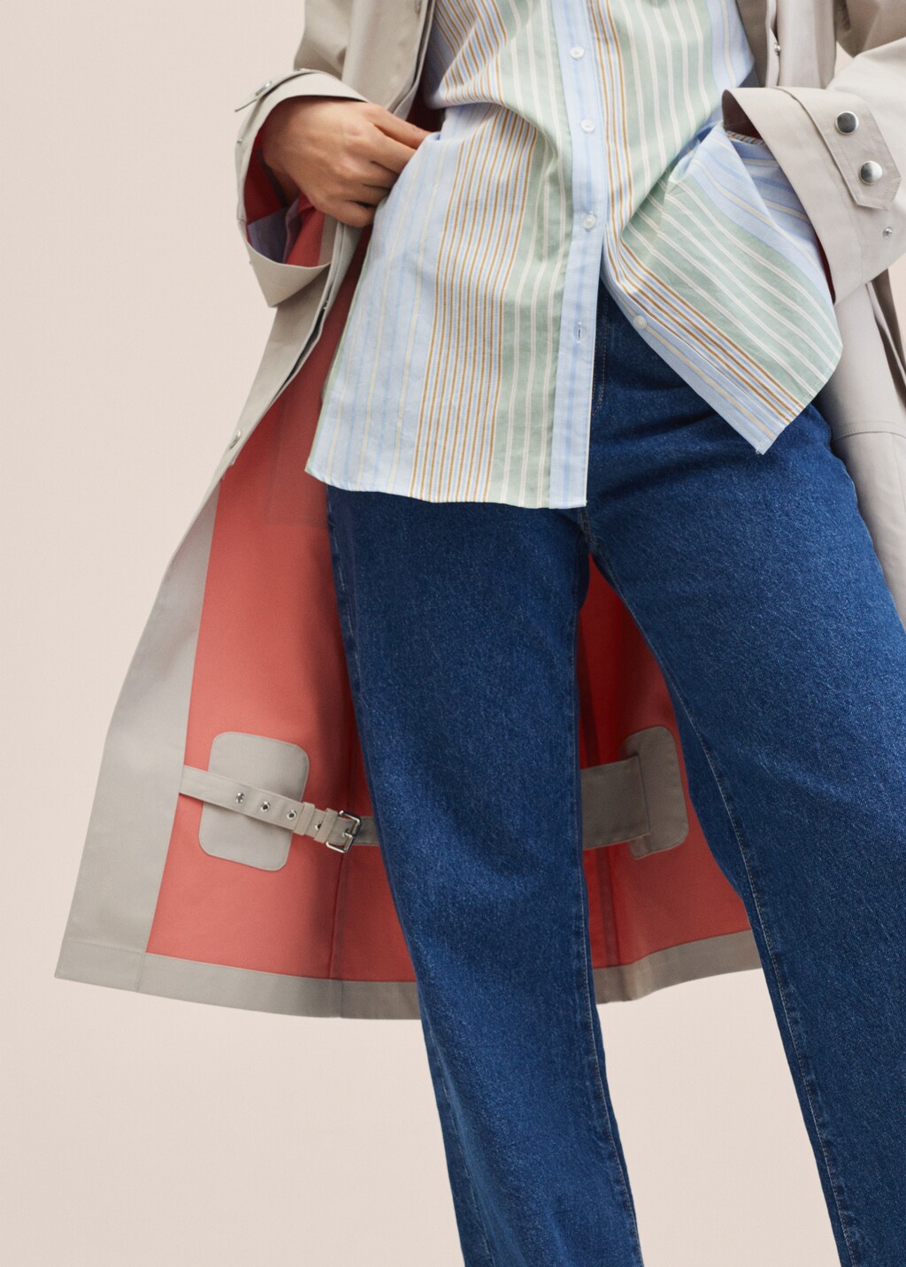 Oversized cotton trench - Details of the article 2