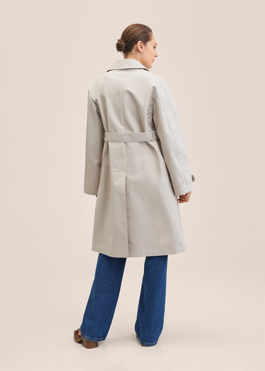 Oversized cotton trench