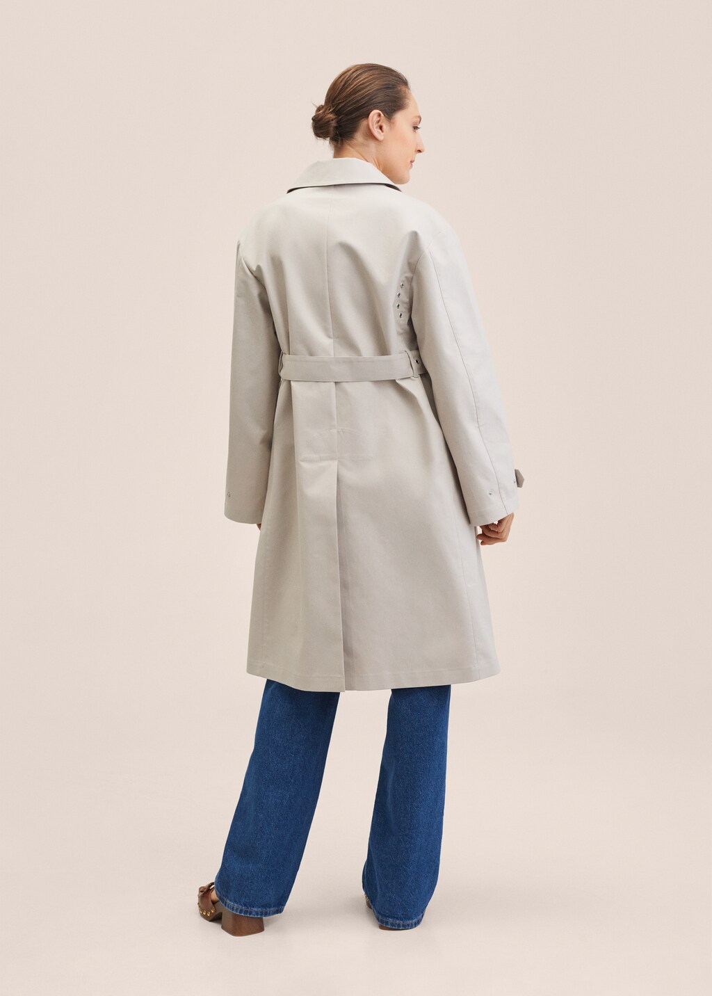 Oversized cotton trench - Reverse of the article