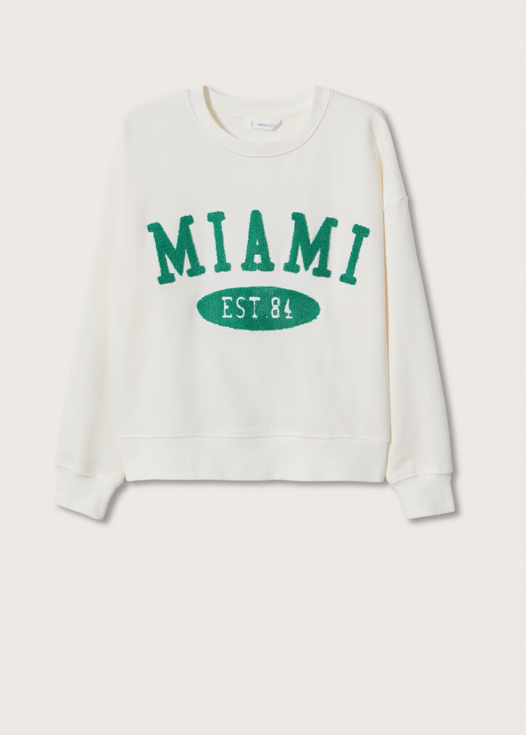 Textured message sweatshirt - Article without model