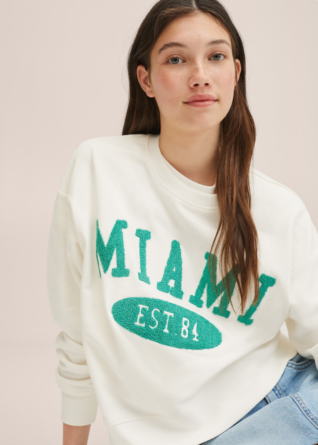 Textured message sweatshirt - Details of the article 2