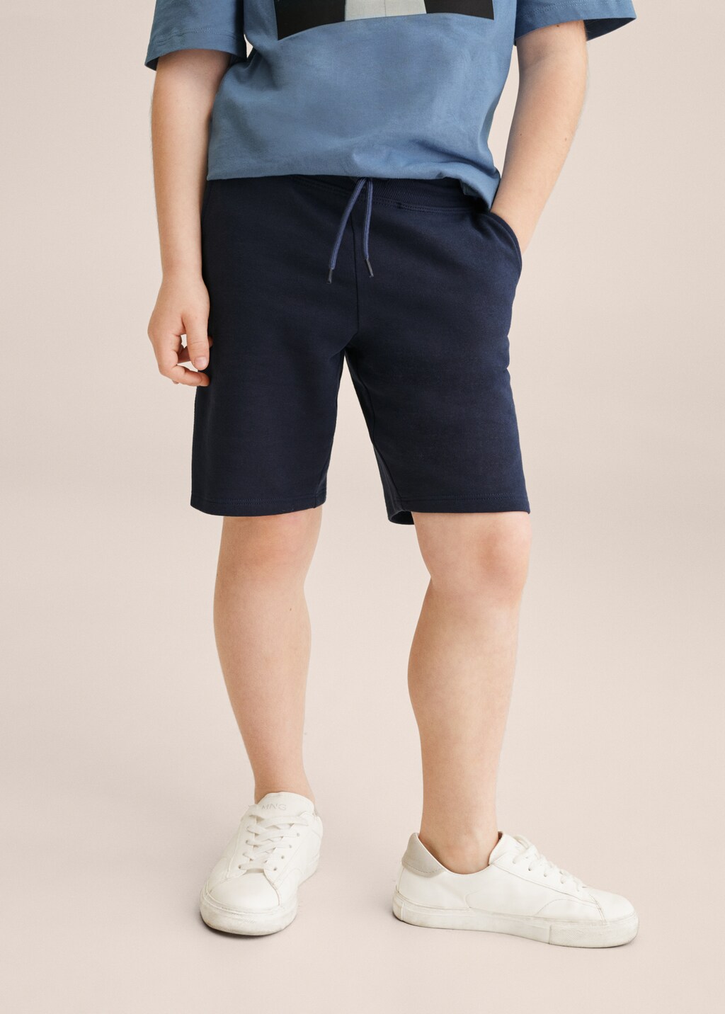 Jogger cotton Bermuda shorts - Details of the article 1