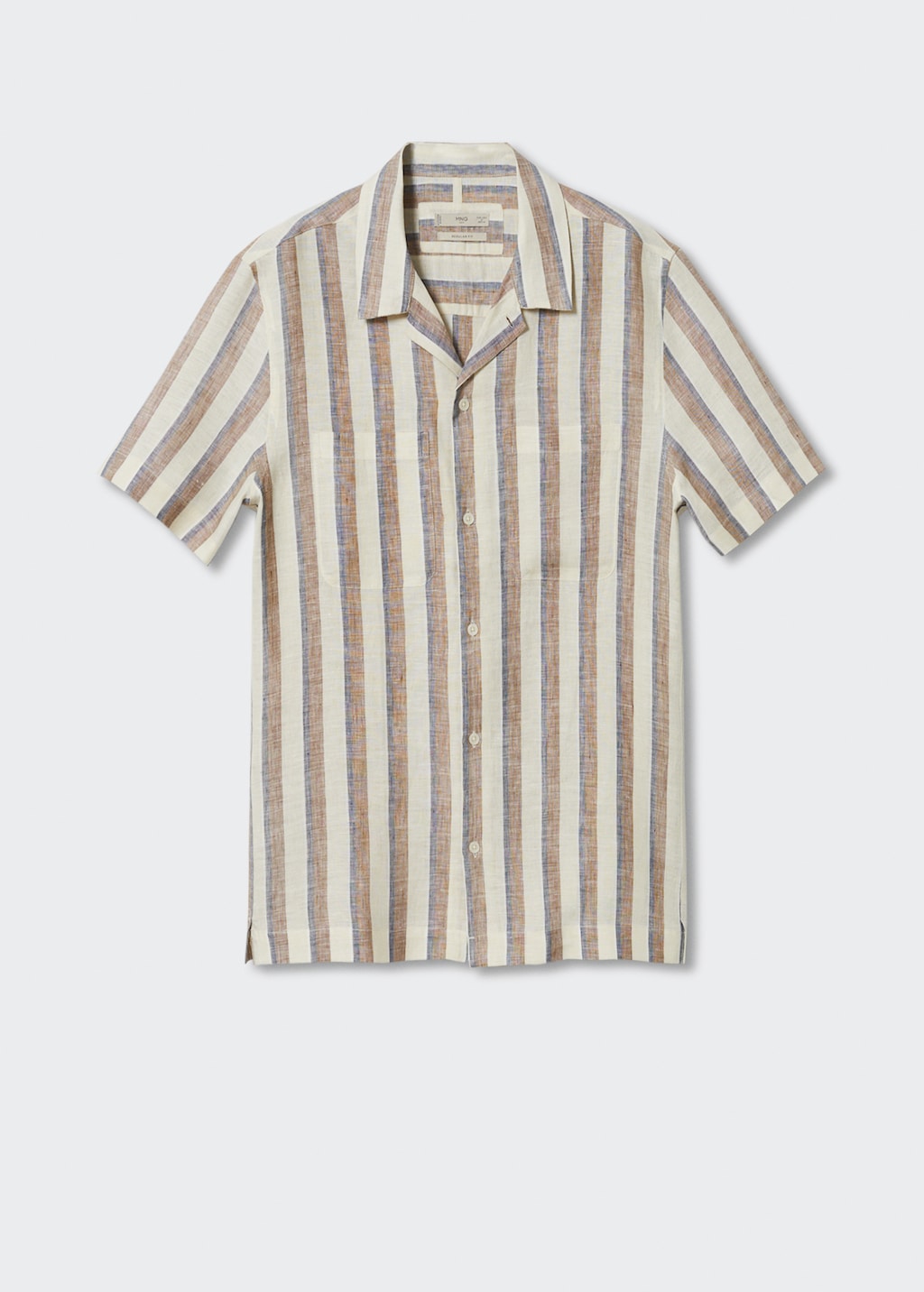 Striped linen-blend shirt - Article without model