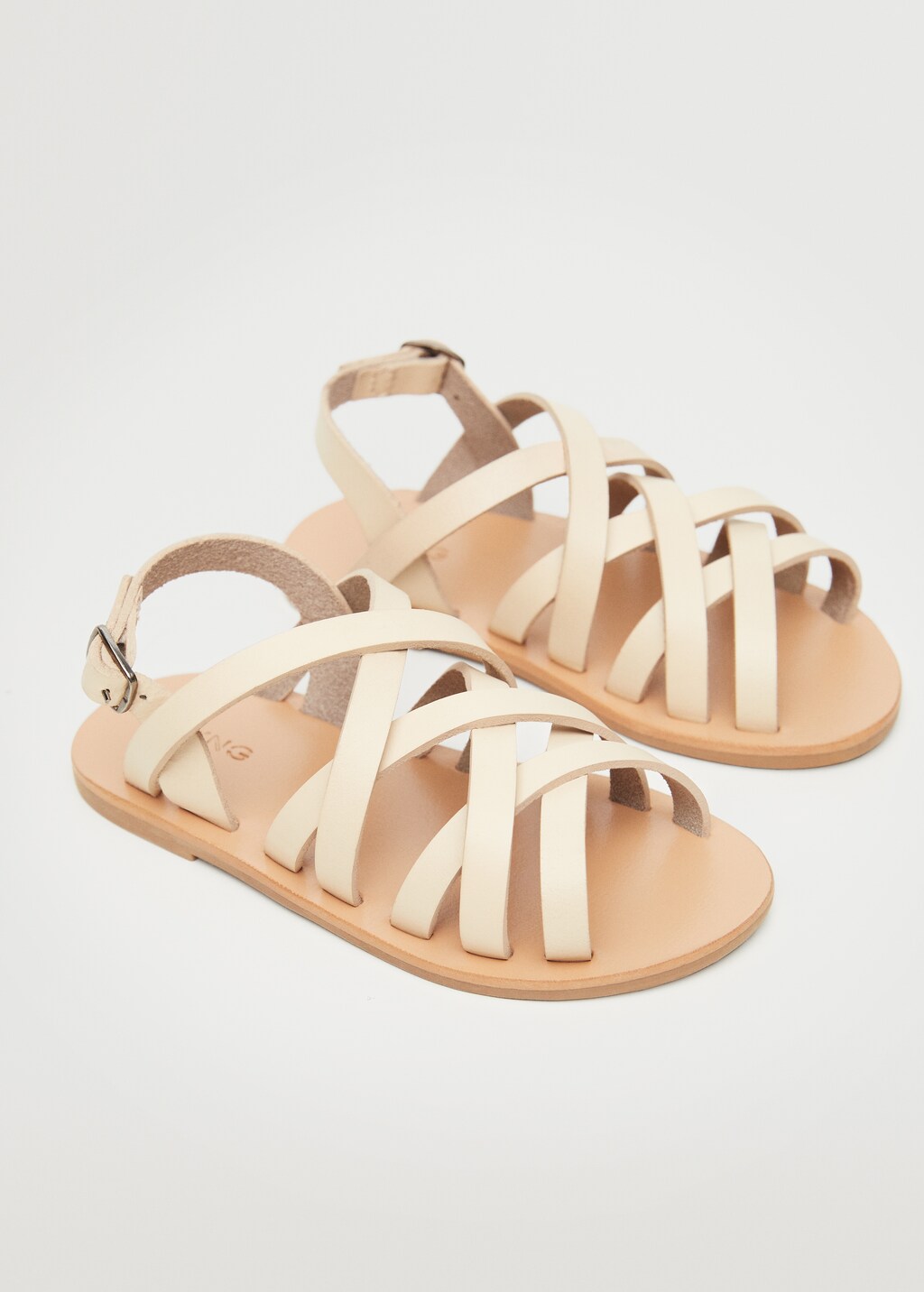 Leather straps sandals - Medium plane