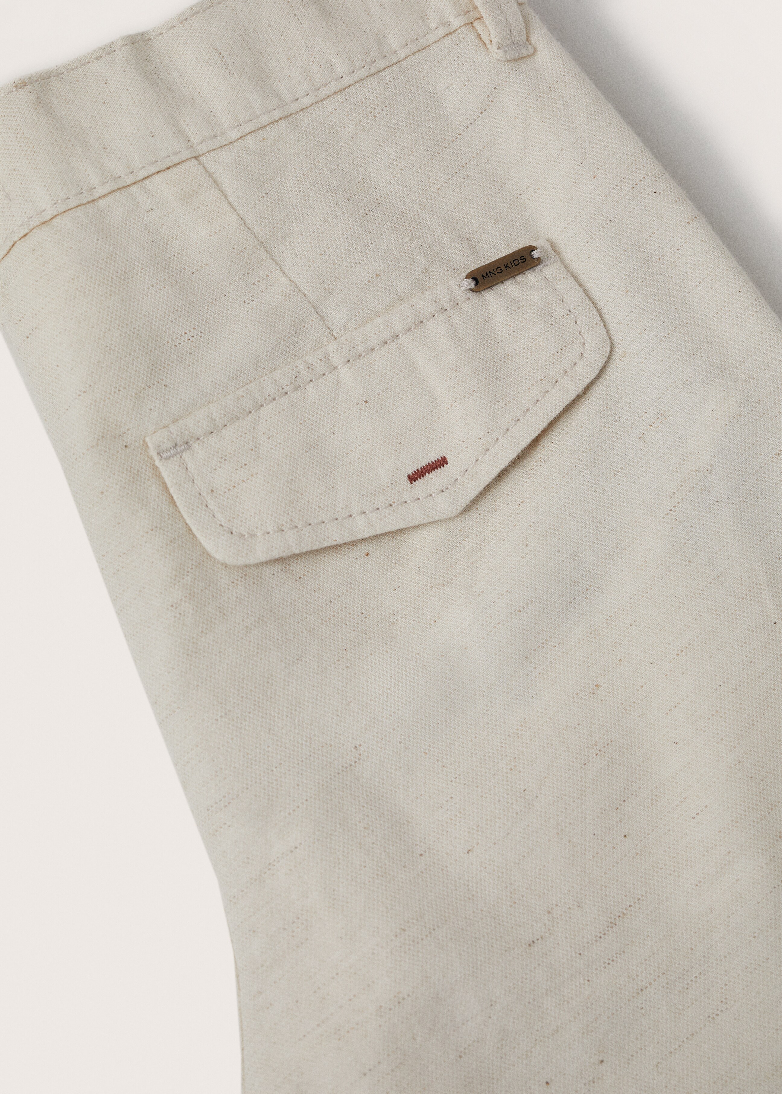 Slim-fit cotton linen trousers - Details of the article 8