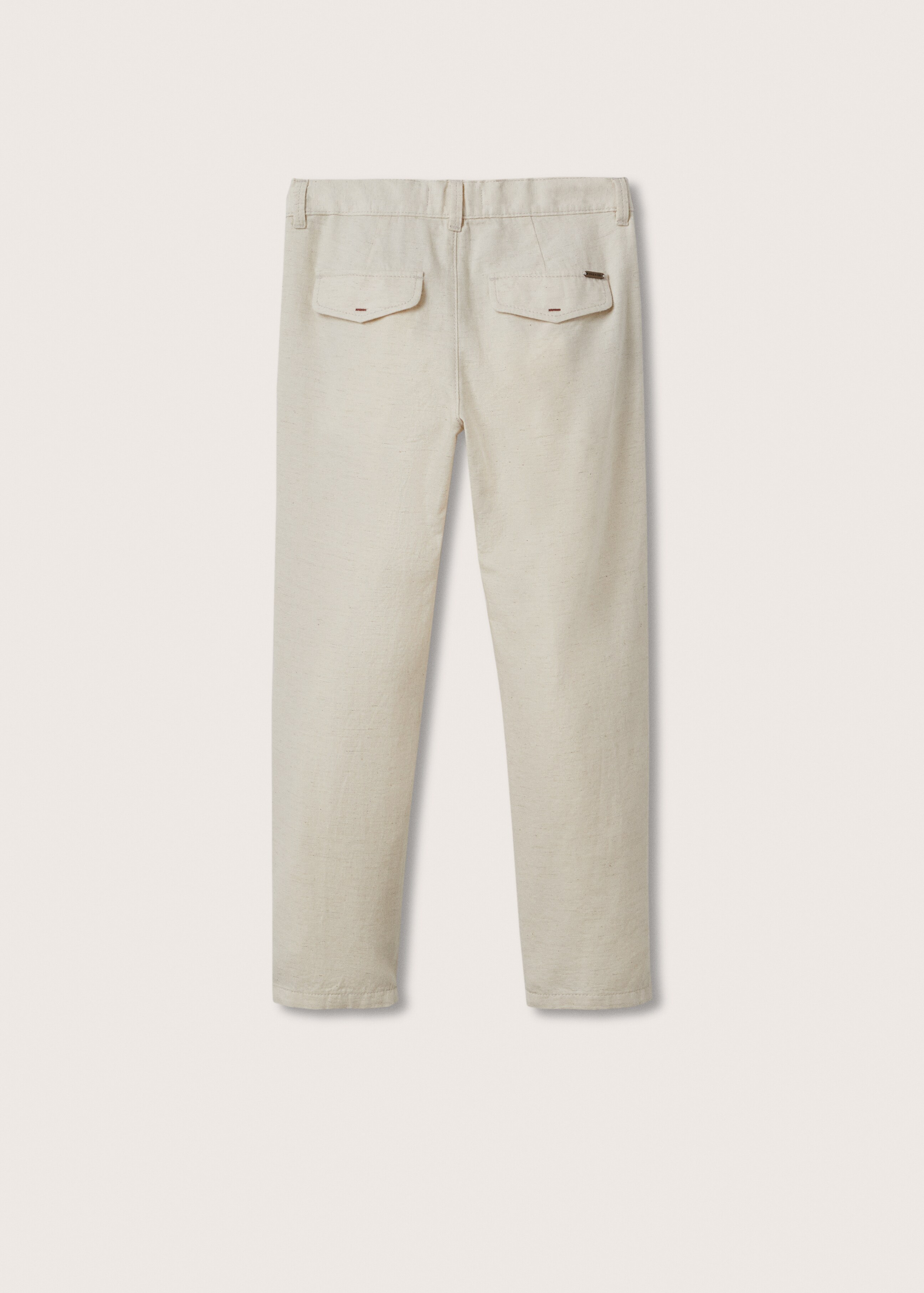 Slim-fit cotton linen trousers - Reverse of the article