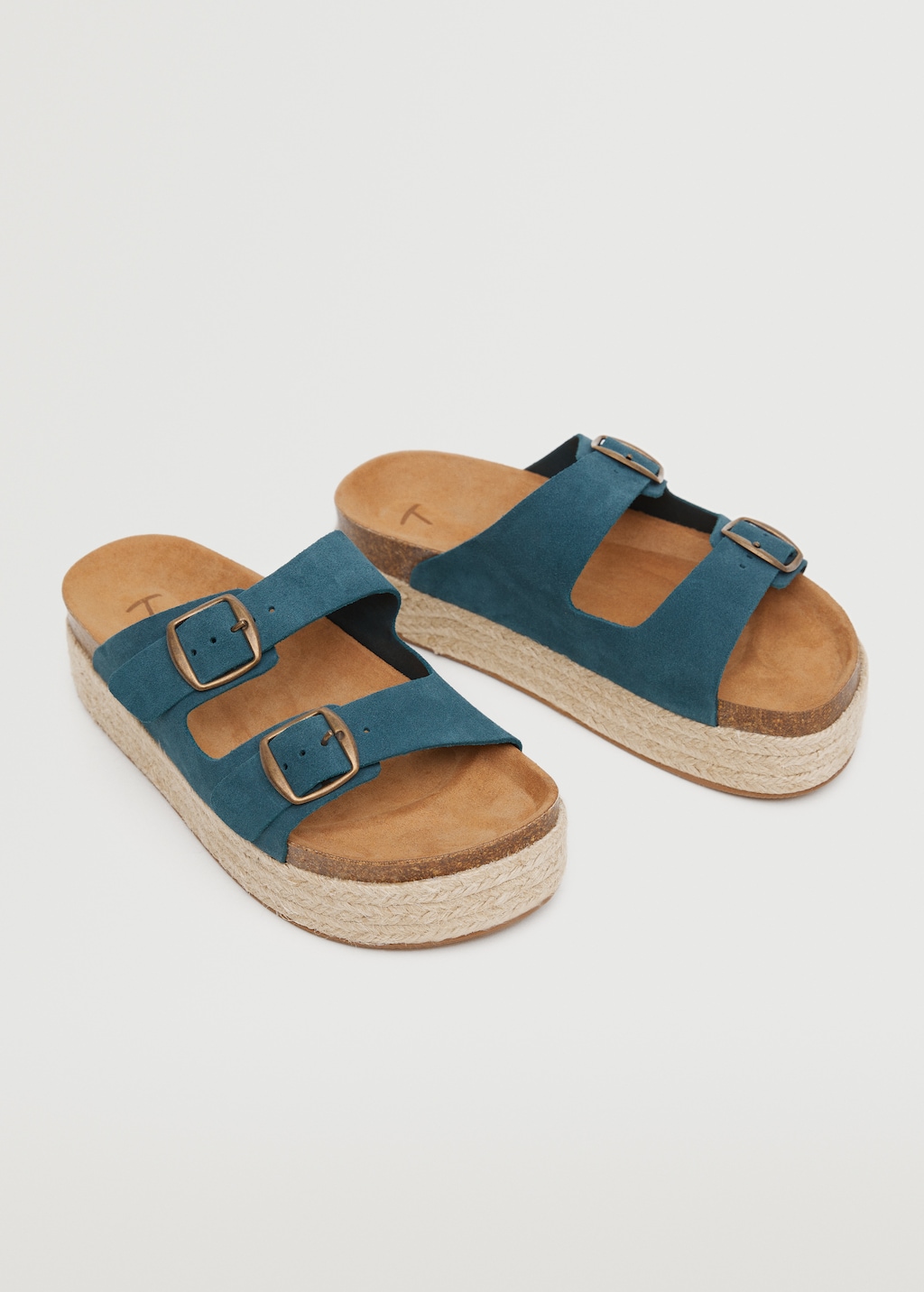 Esparto leather sandals - Medium plane