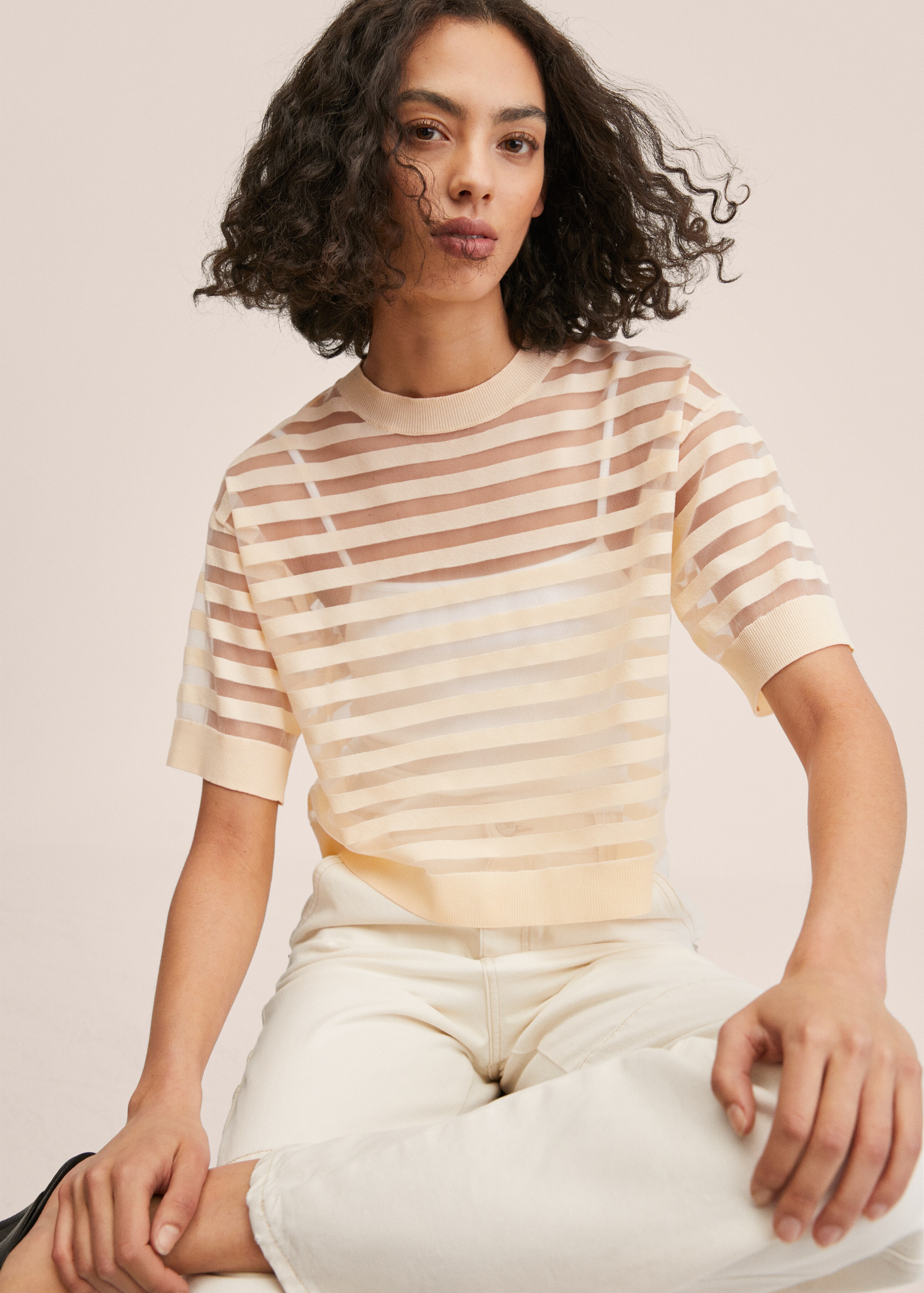 Sheer panels t-shirt - Details of the article 2