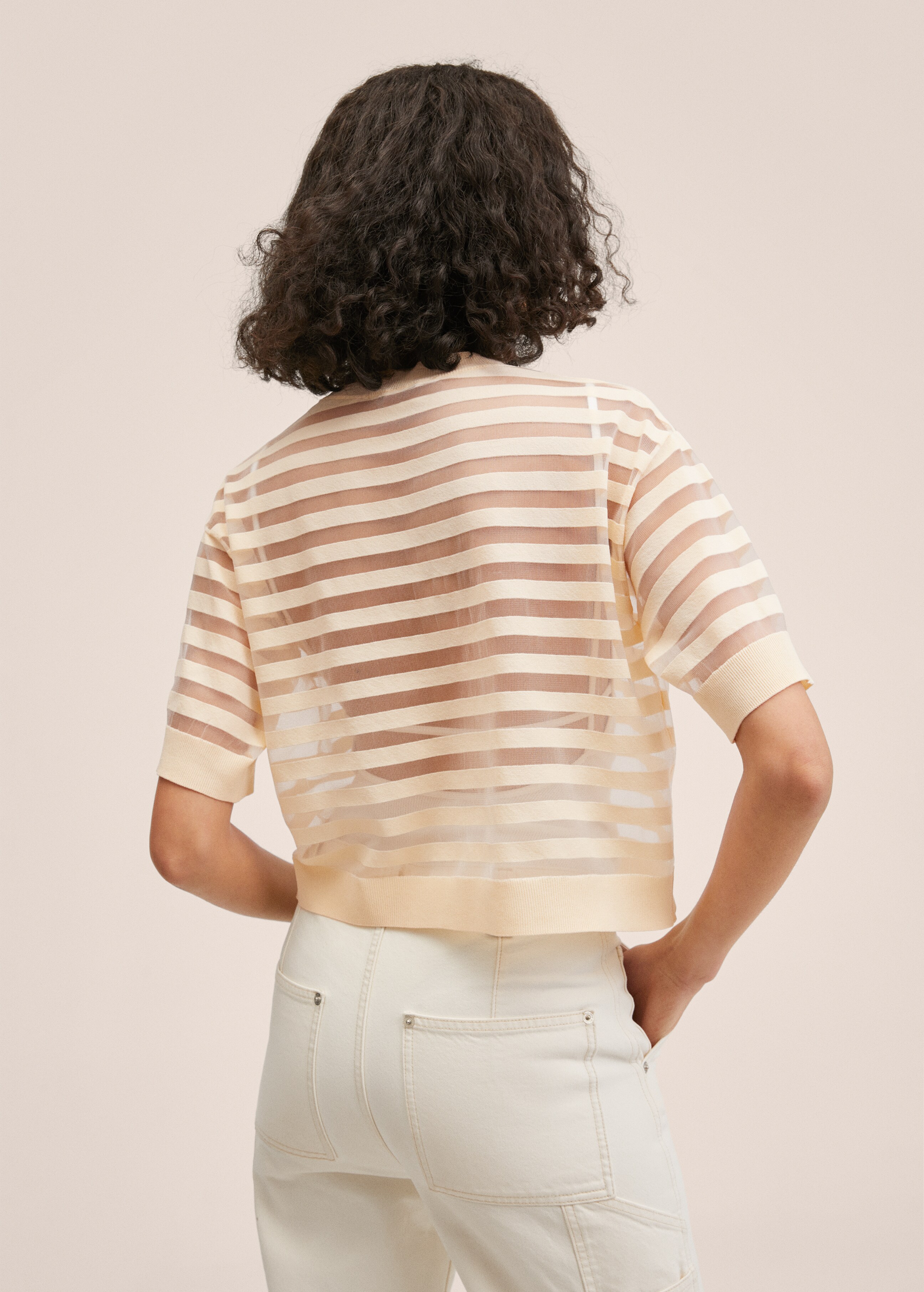 Sheer panels t-shirt - Reverse of the article