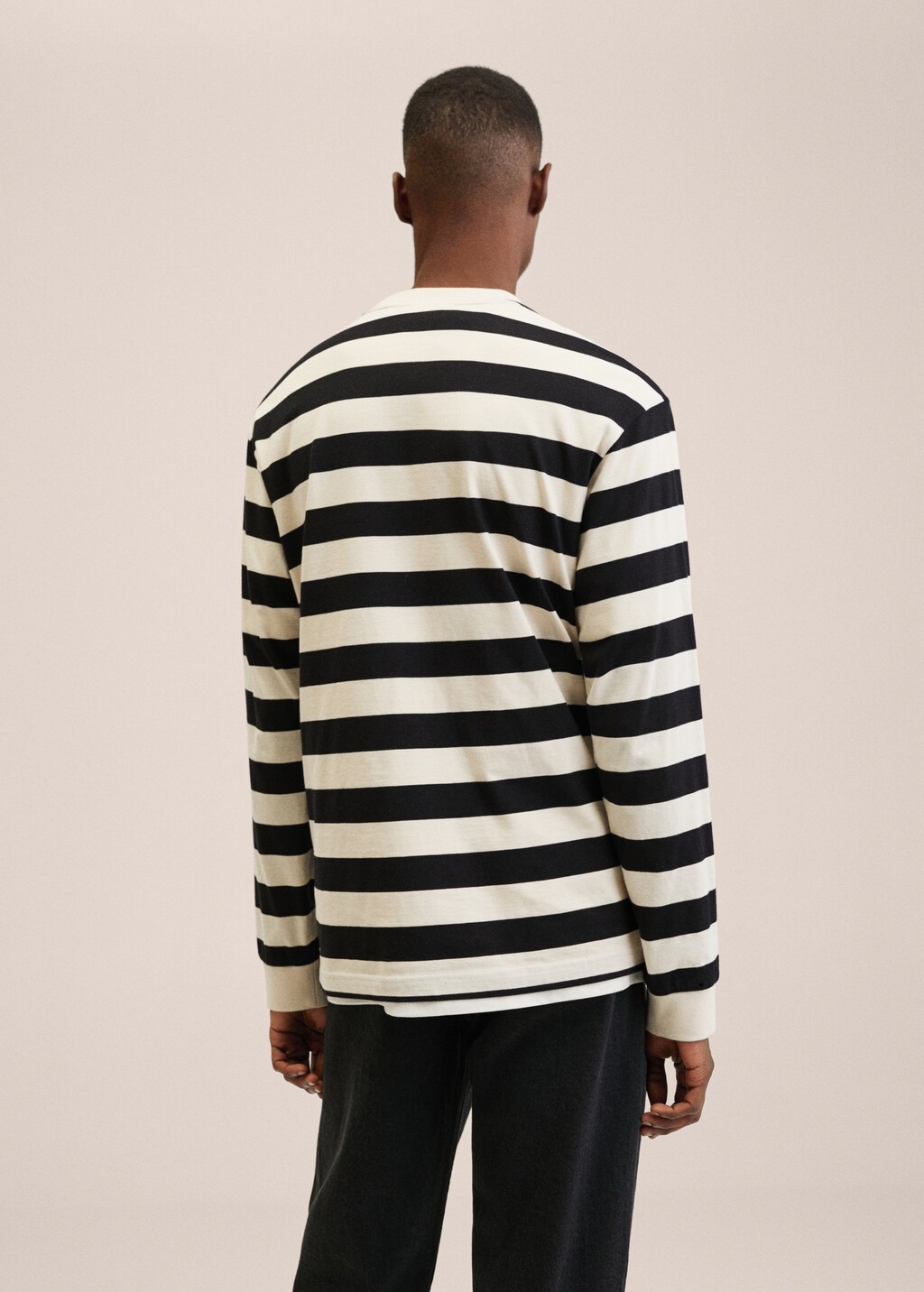 Striped long sleeves t-shirt - Reverse of the article