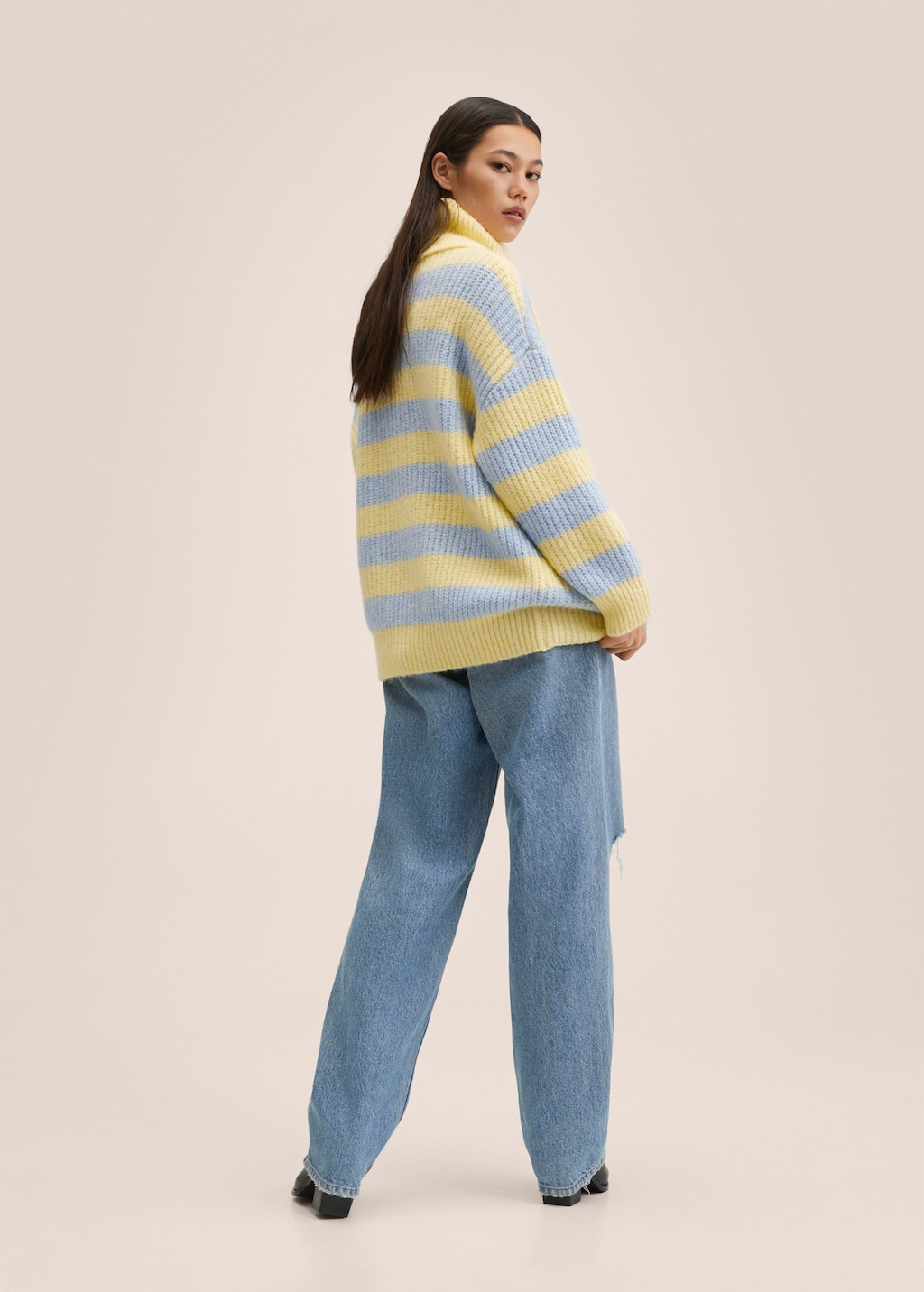 Pull-over rayures oversize - Verso de l’article