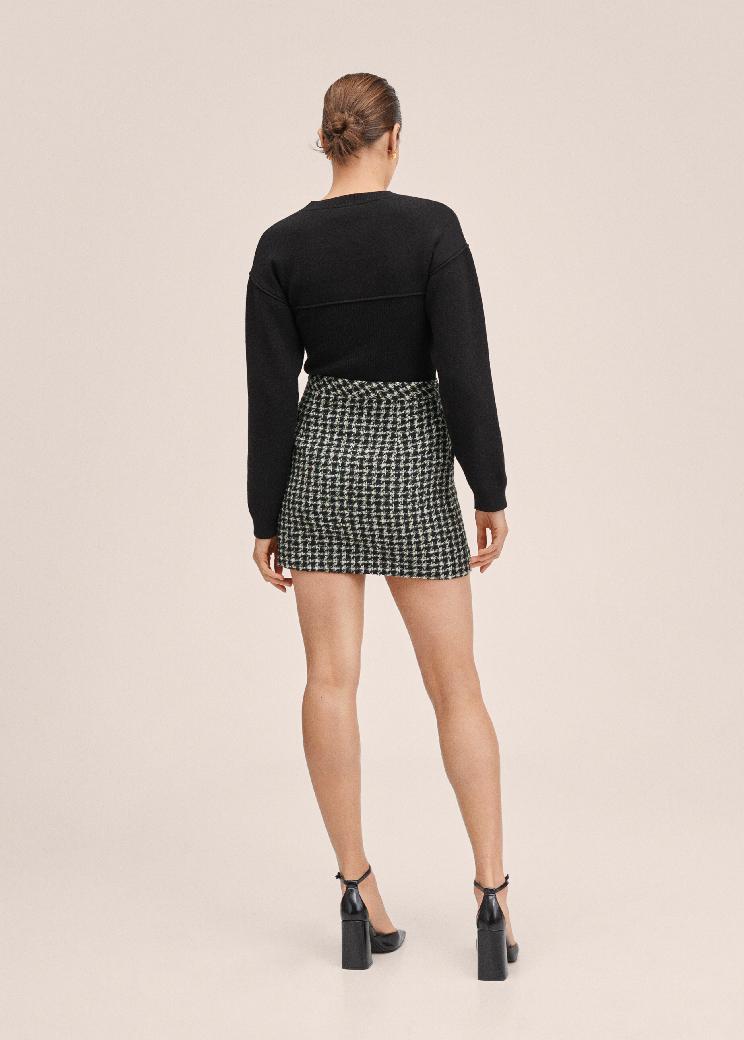 Minifalda tweed - Reverso del artículo