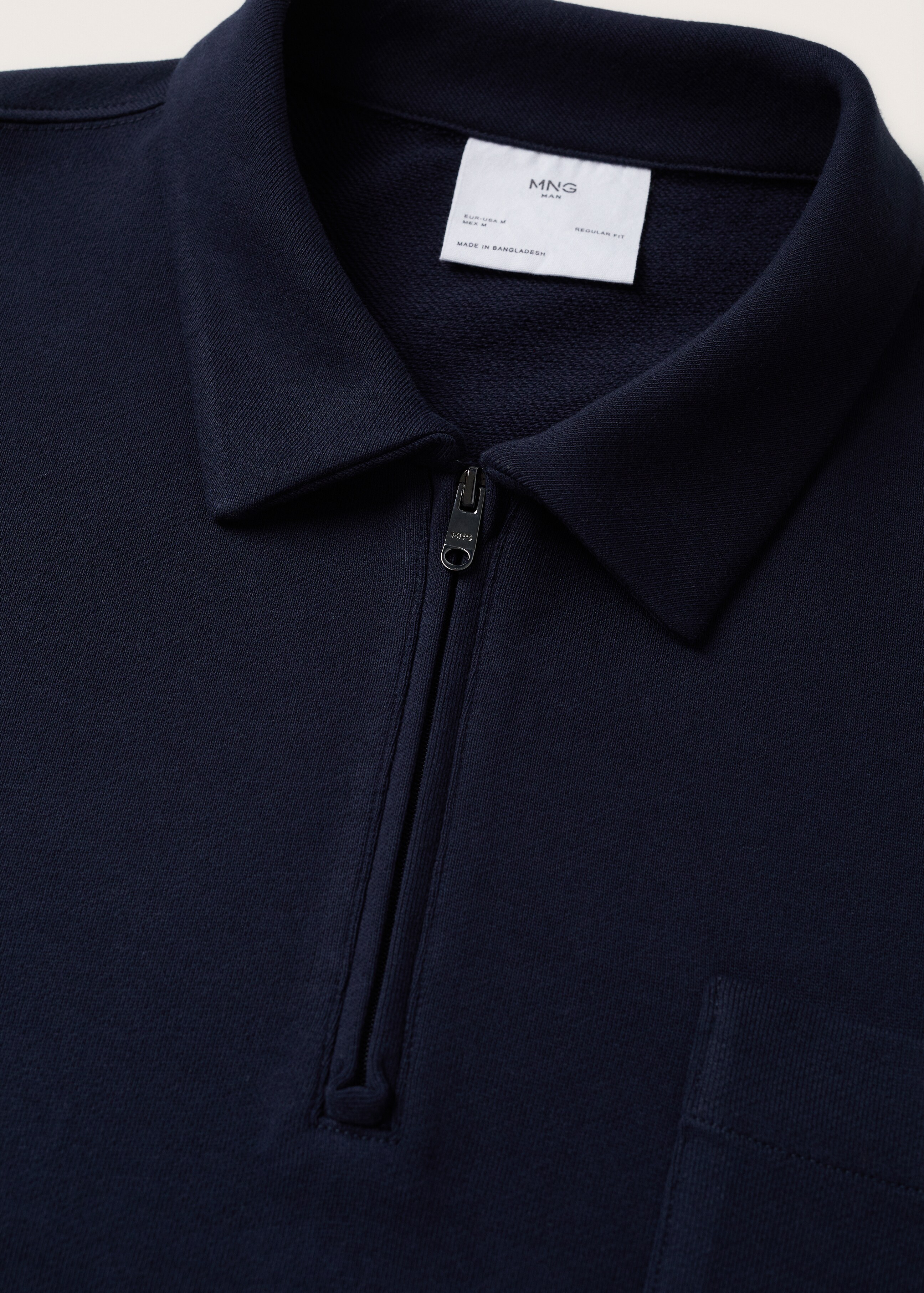 Cotton sweatshirt with zip neck - Details of the article 7