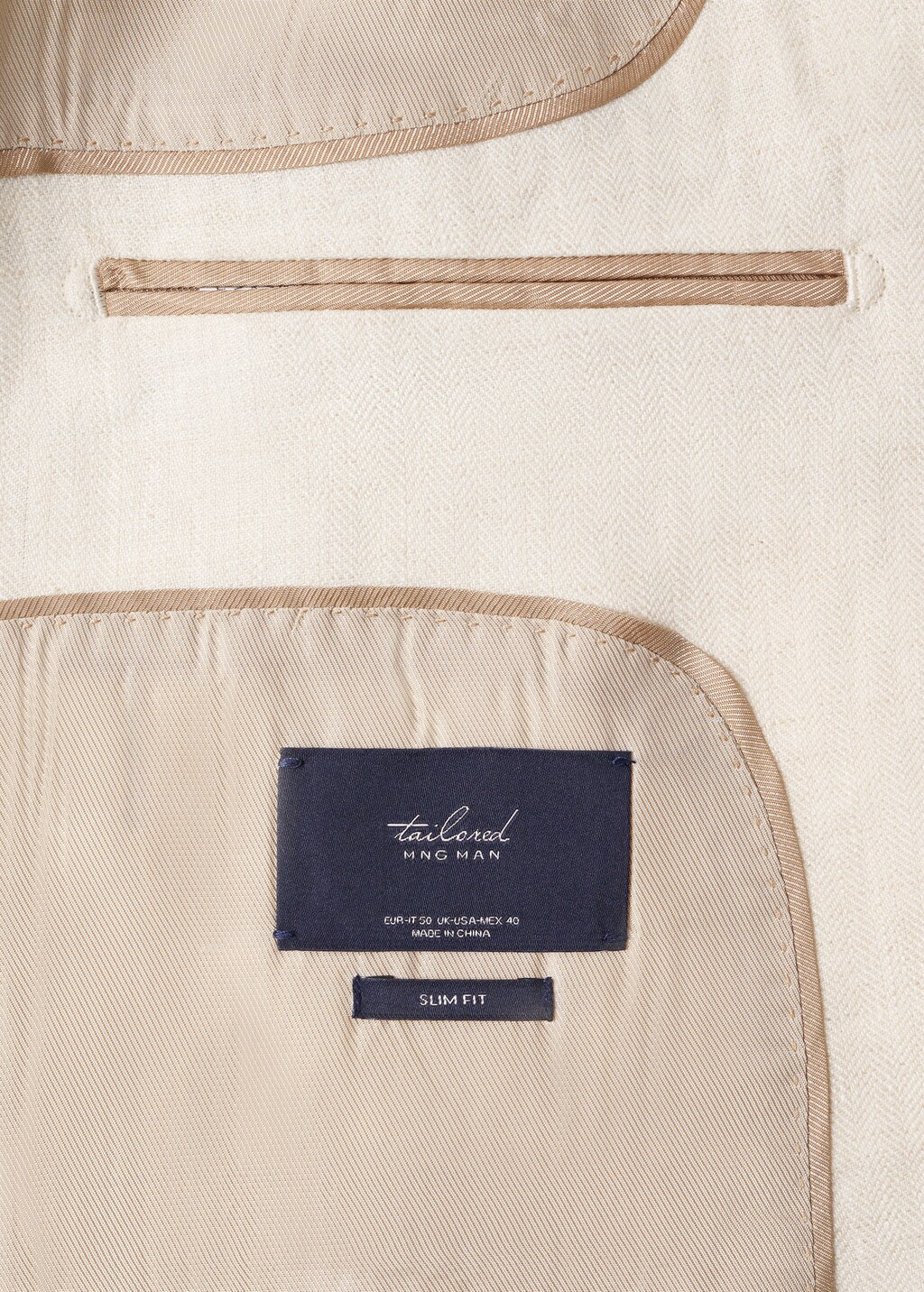 Slim fit linen suit blazer - Details of the article 8