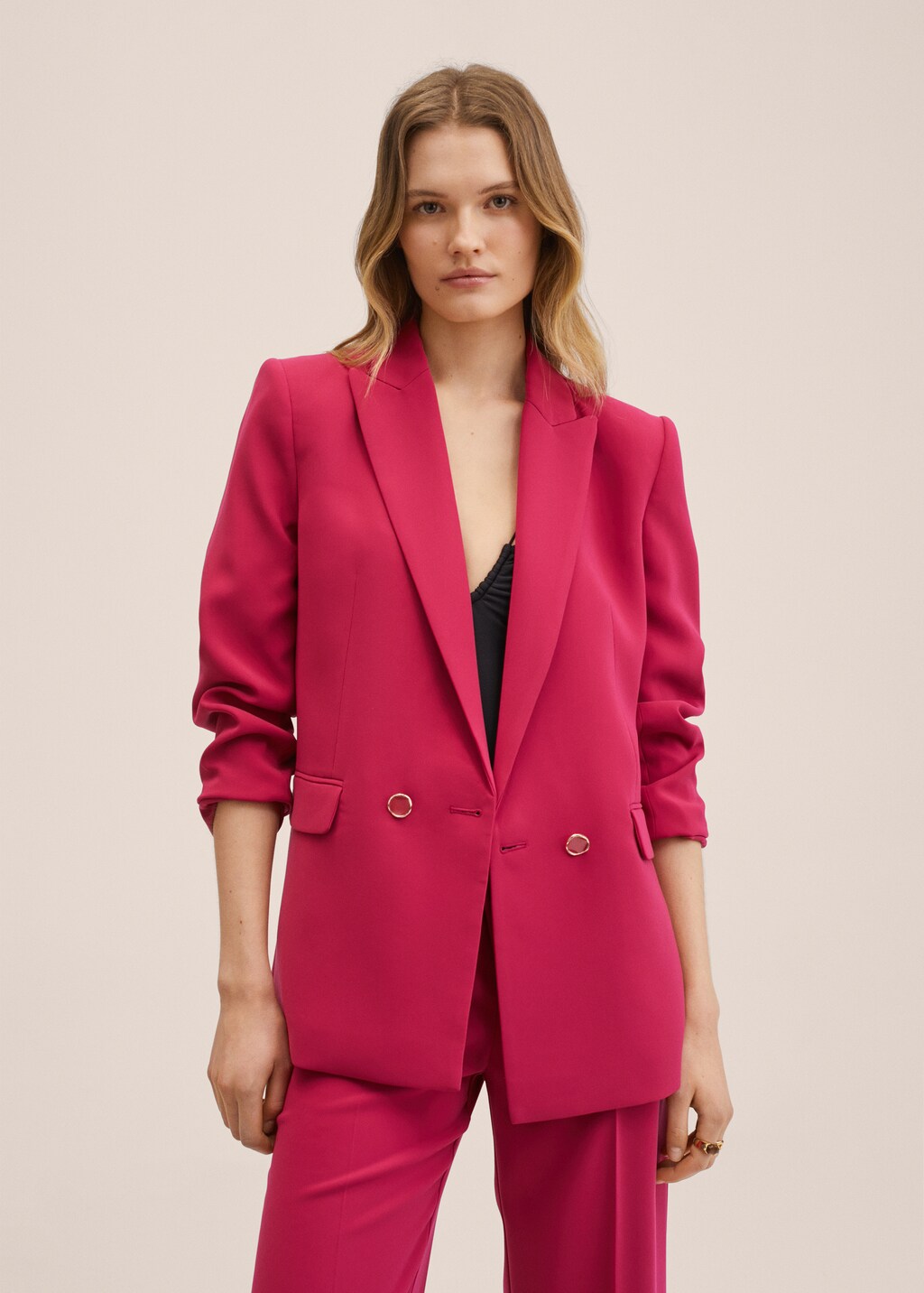 Double-breasted suit blazer - Medium plane