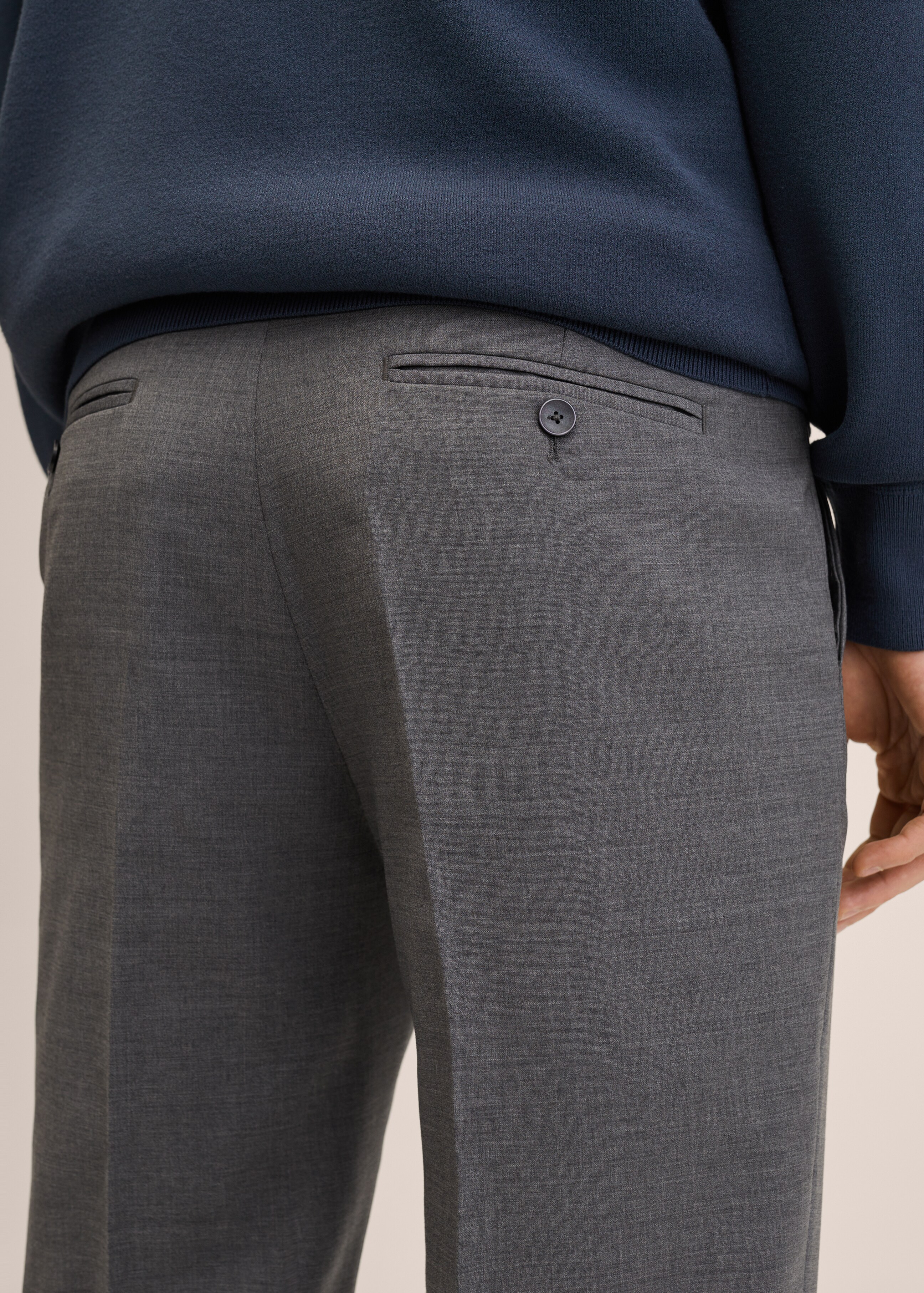 Slim Fit Anzughose aus Schurwolle - Detail des Artikels 3