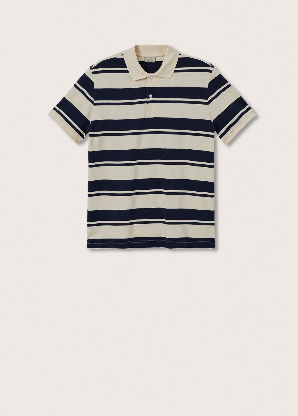 Striped cotton piqué polo shirt - Article without model