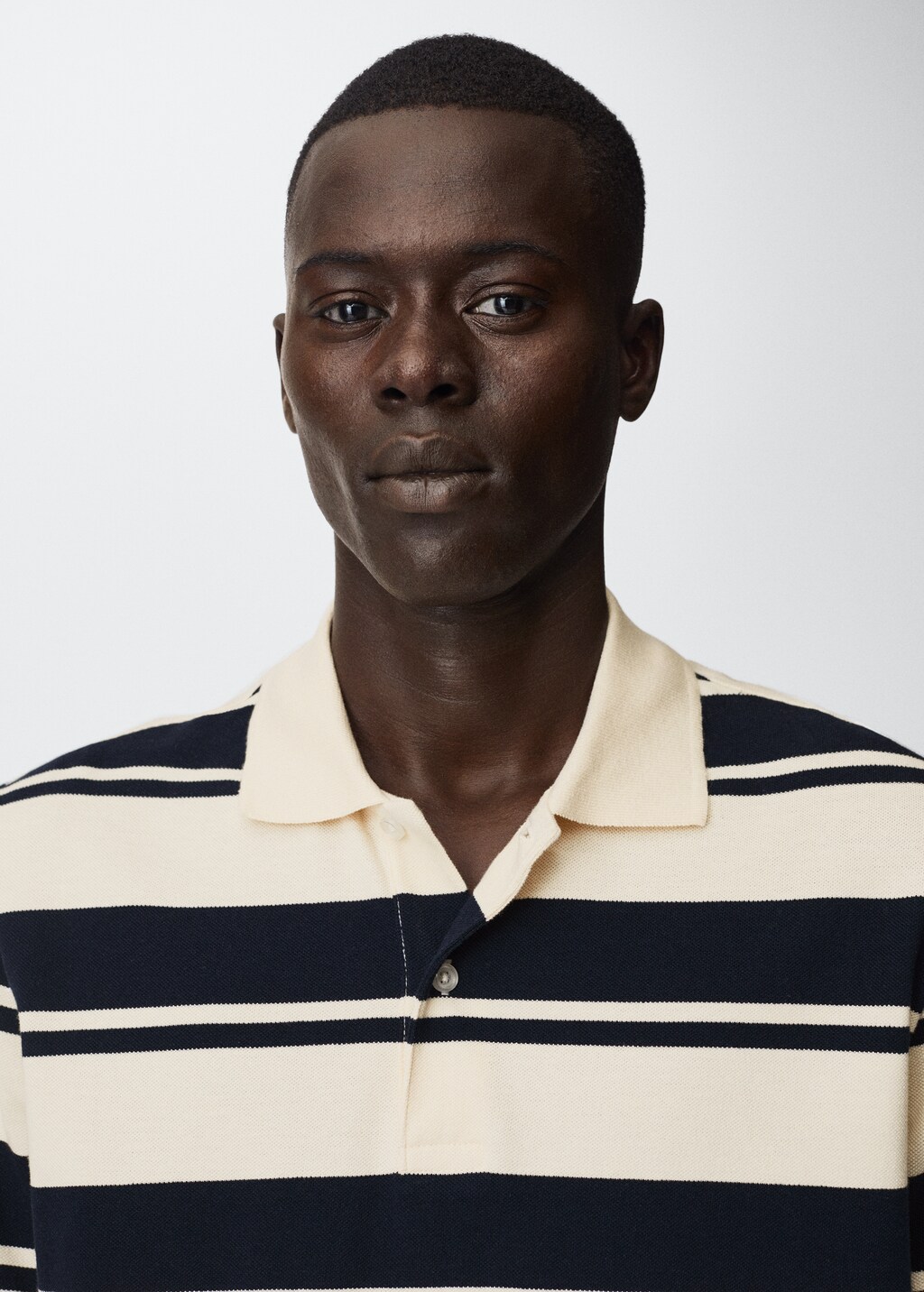 Striped cotton piqué polo shirt - Details of the article 1