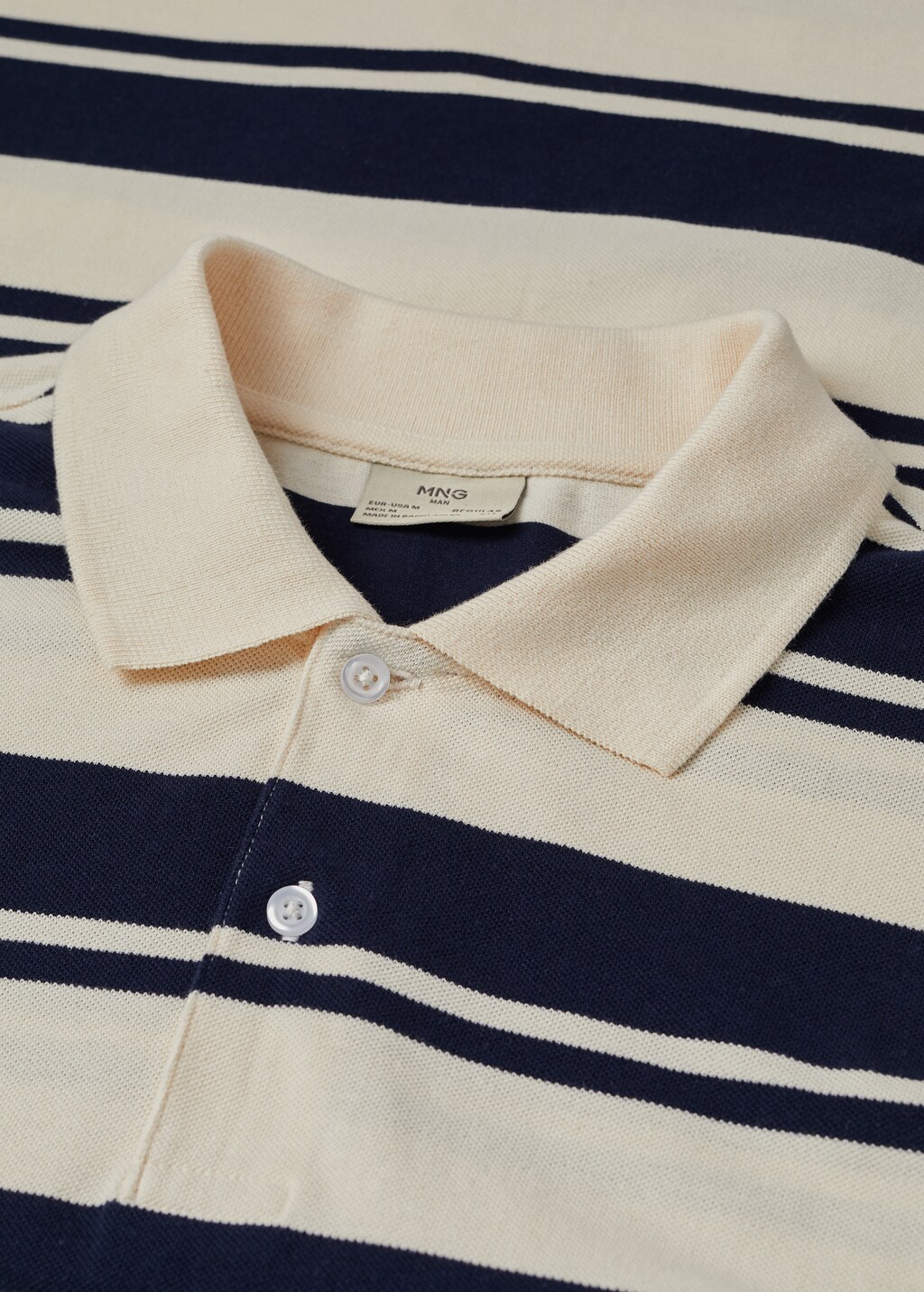 Striped cotton piqué polo shirt - Details of the article 7