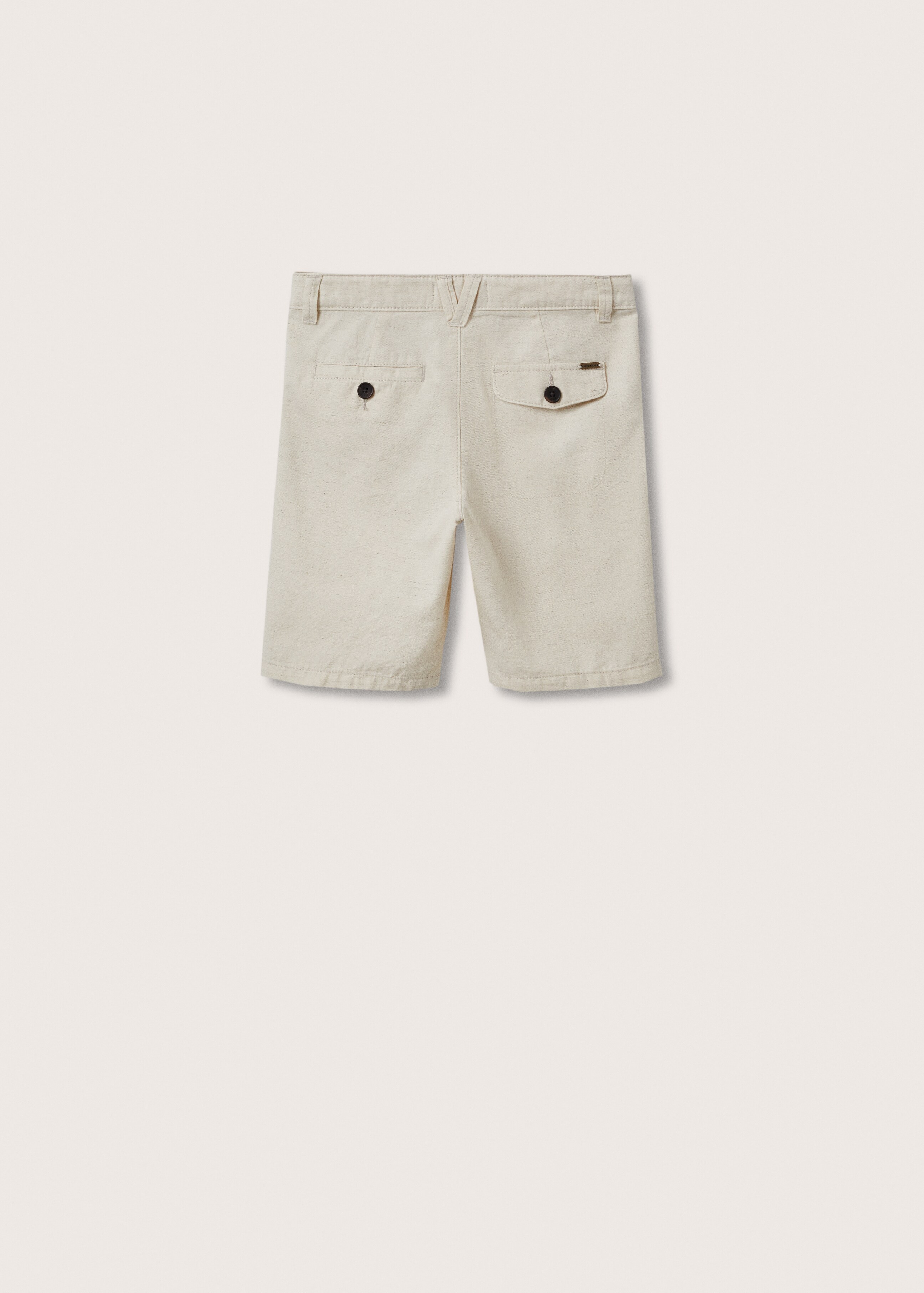 Linen cotton bermuda shorts - Reverse of the article