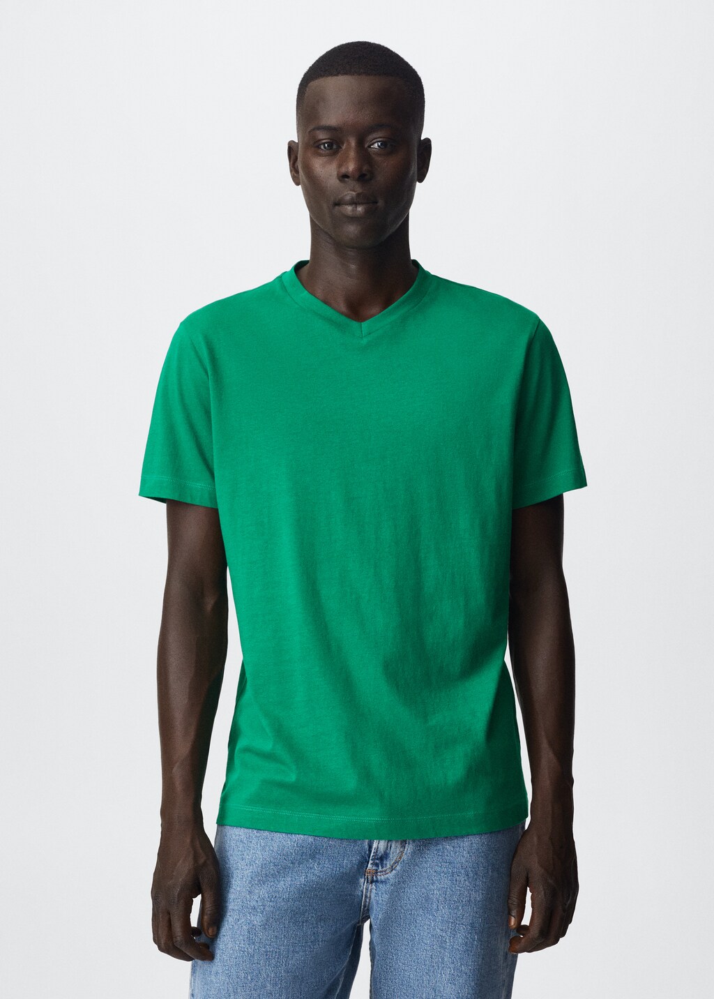 Sustainable cotton basic T-shirt - Medium plane