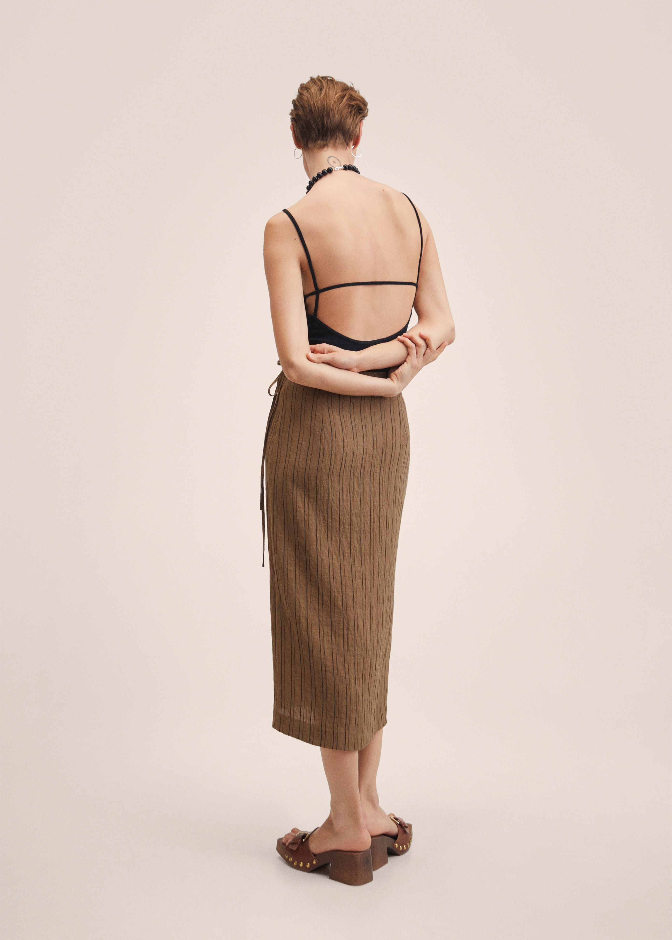 Striped wrap skirt - Reverse of the article