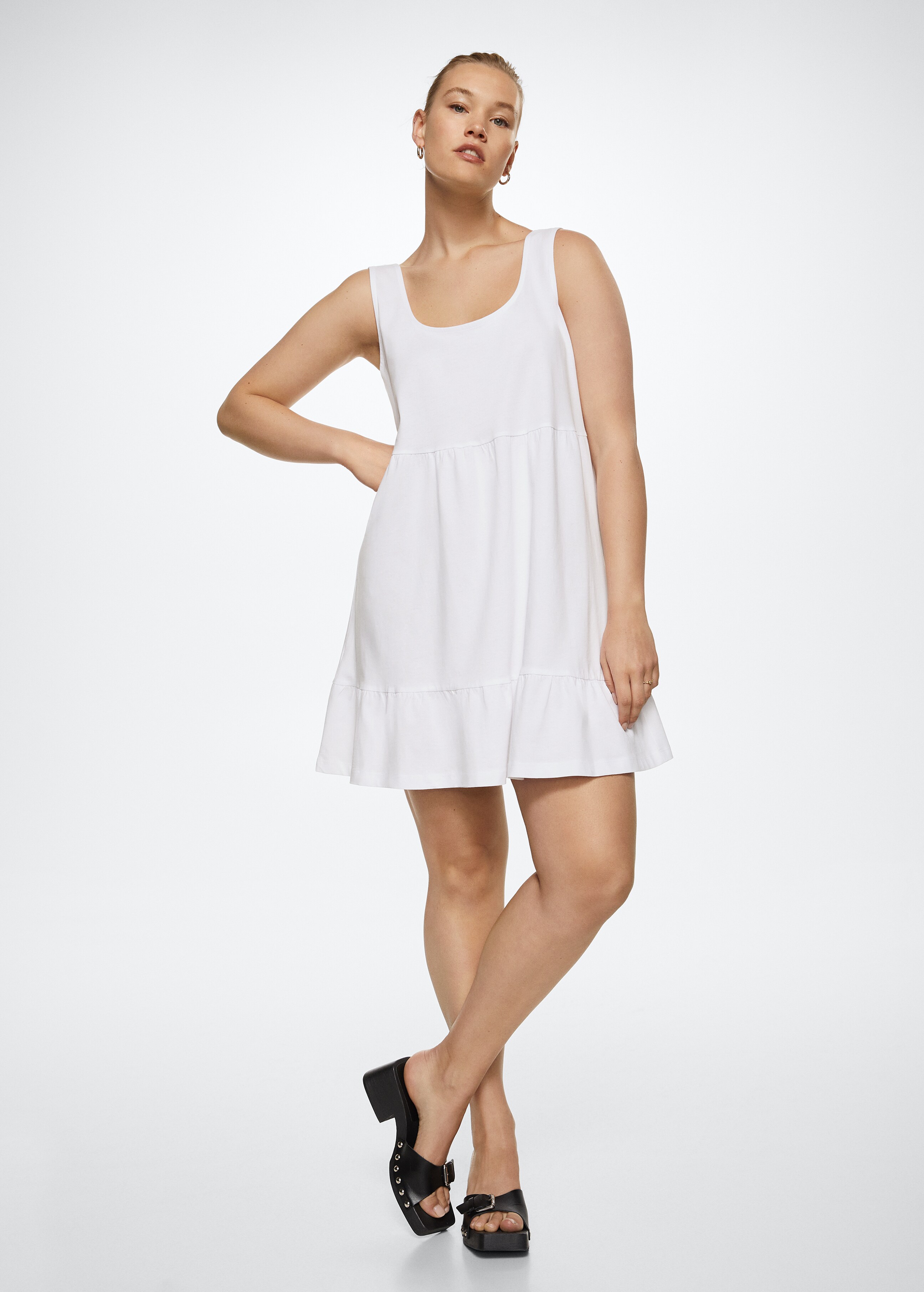 Frill cotton dress - Details of the article 4