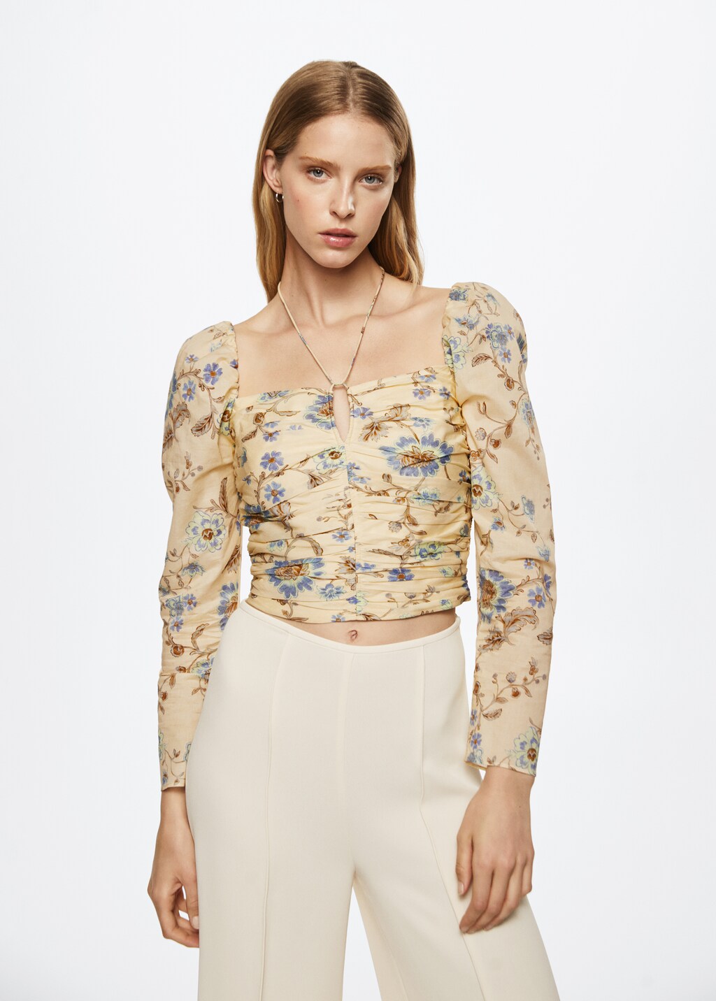 Ruched printed blouse - Details of the article 2