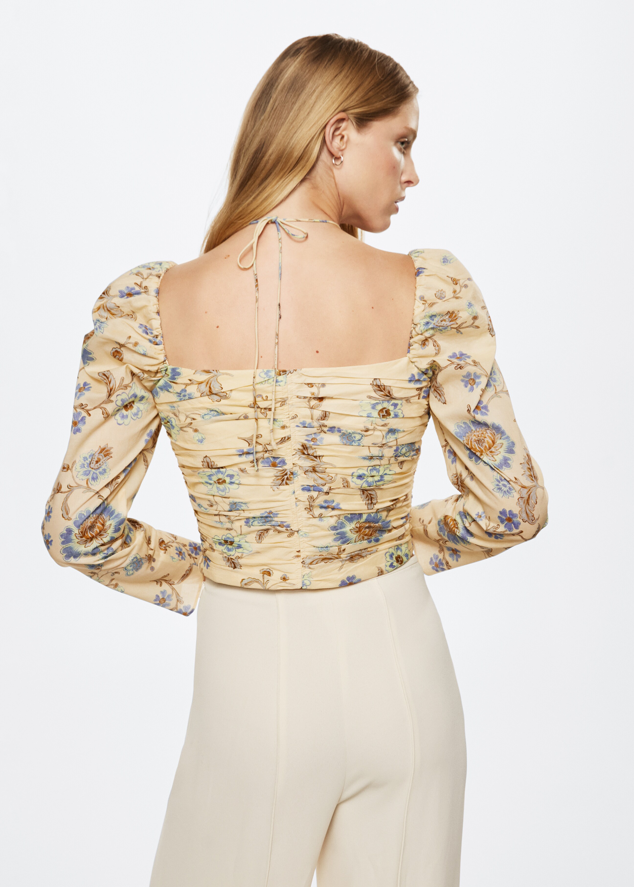 Ruched printed blouse - Reverse of the article