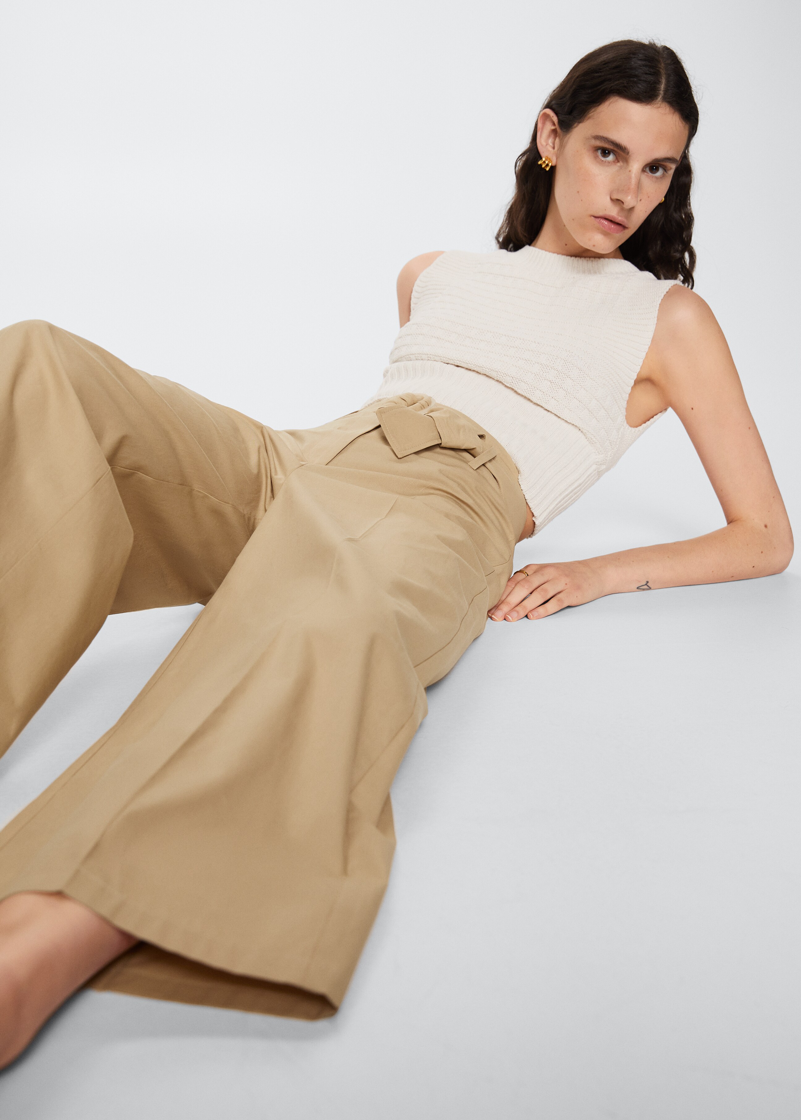 Belt cotton-blend trousers - Details of the article 2