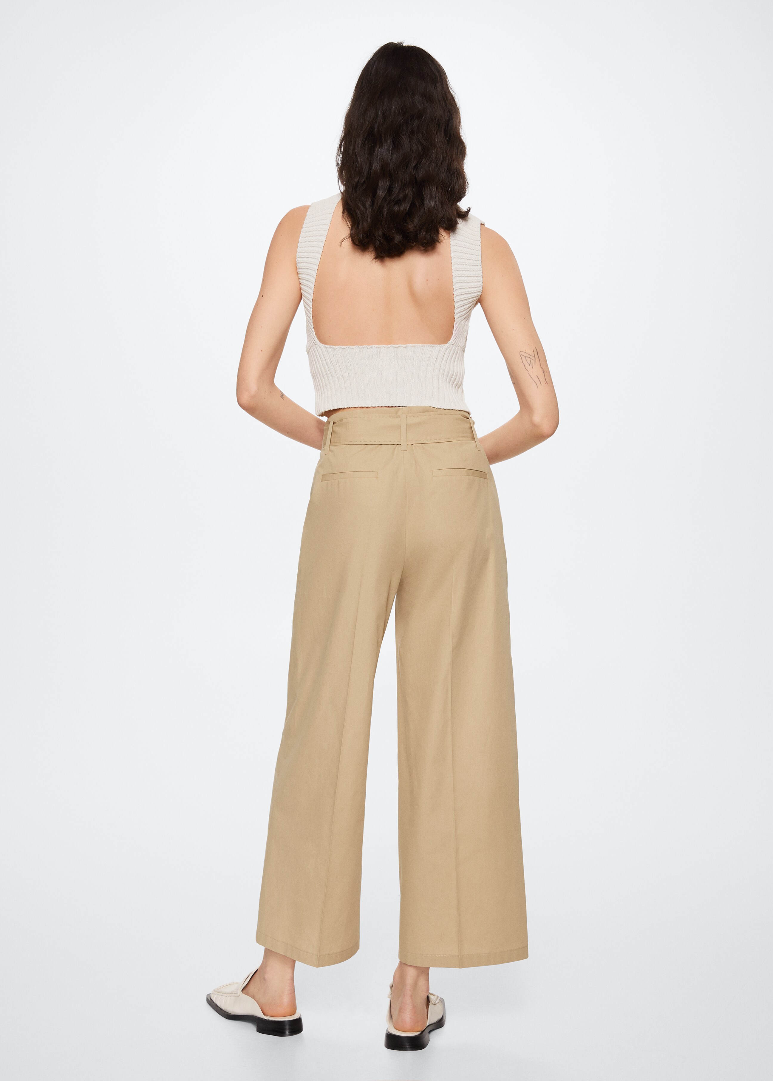 Belt cotton-blend trousers - Reverse of the article