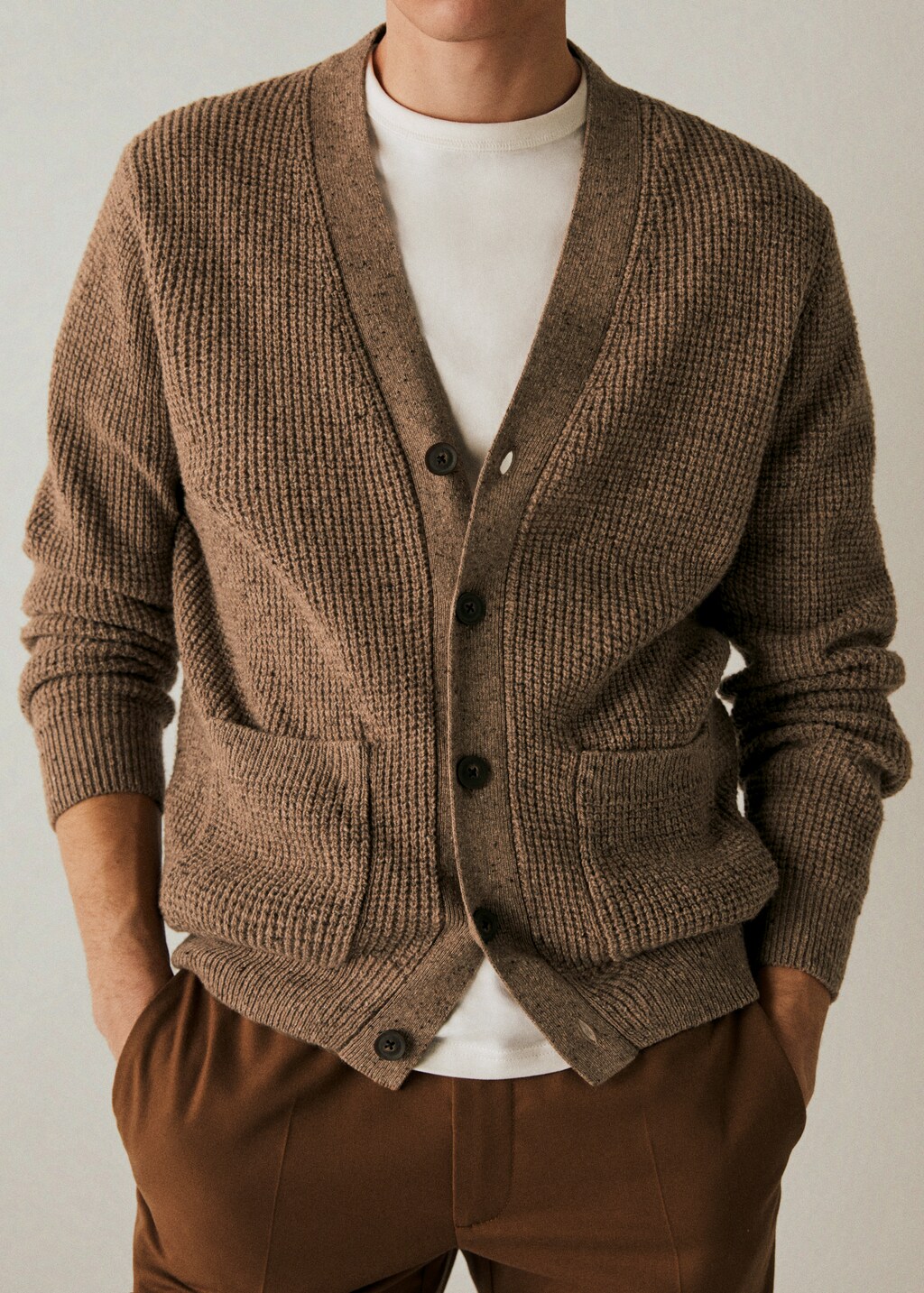 Structured wool cardigan - Details of the article 5