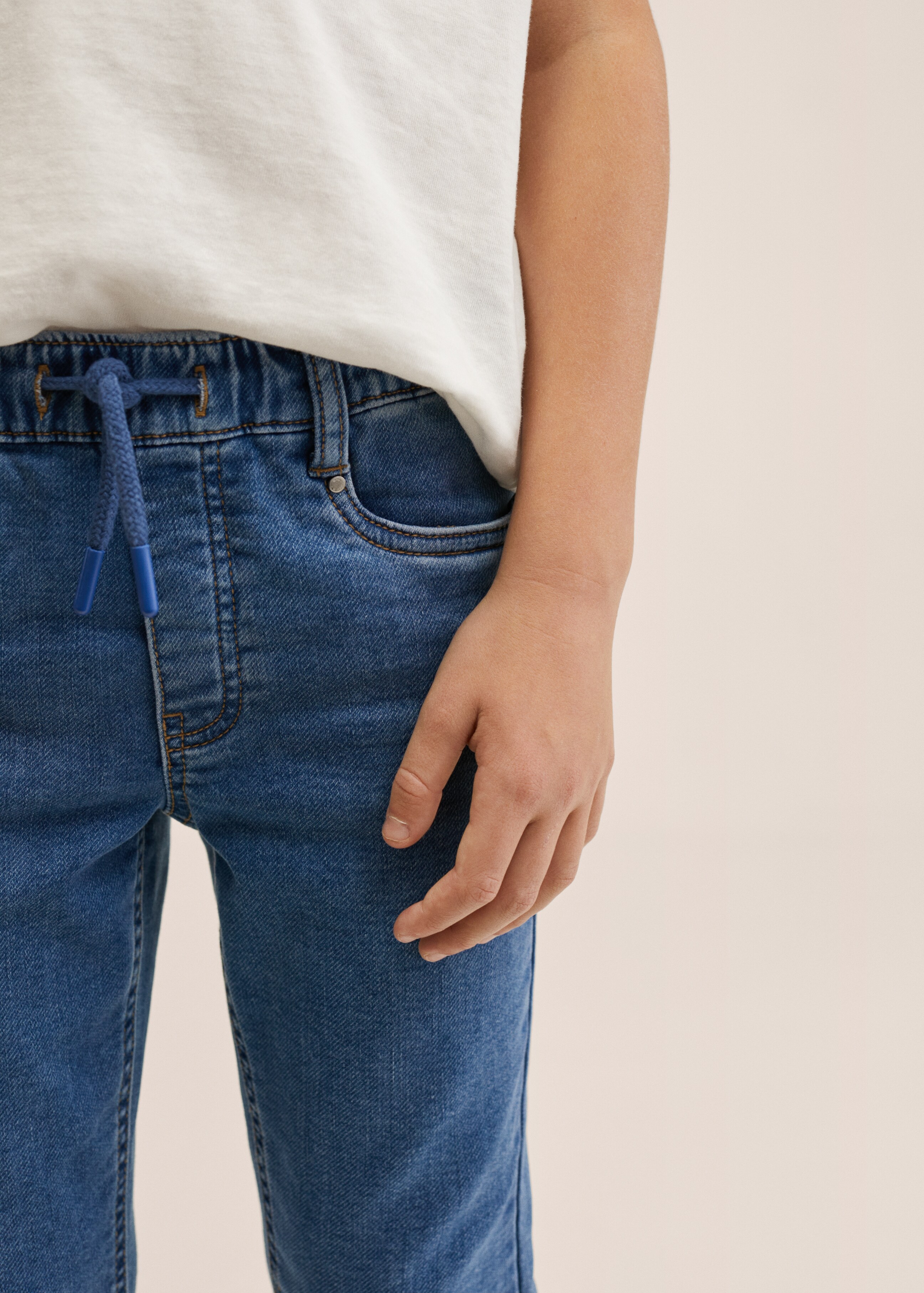 Lace drawstring waist jeans - Details of the article 1