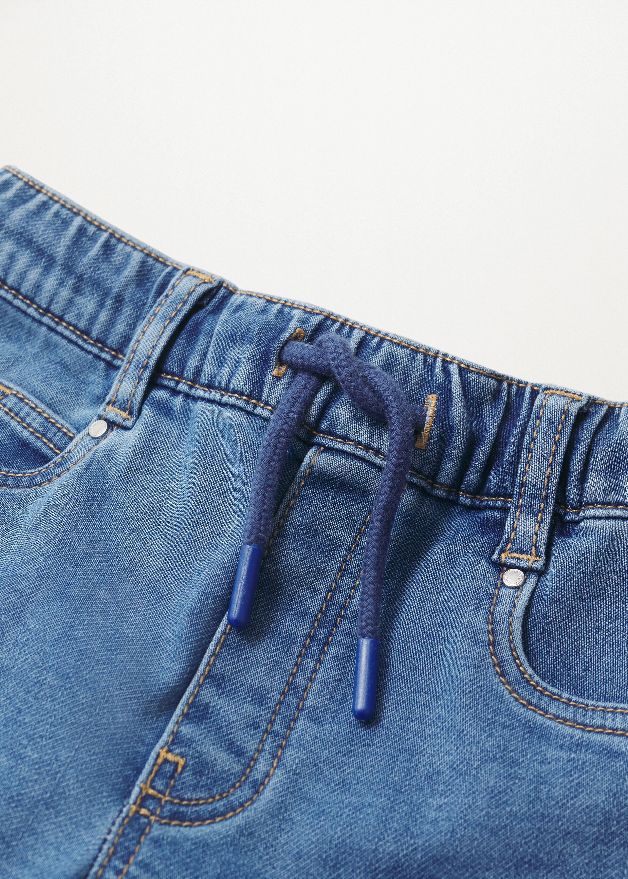 Lace drawstring waist jeans - Details of the article 8