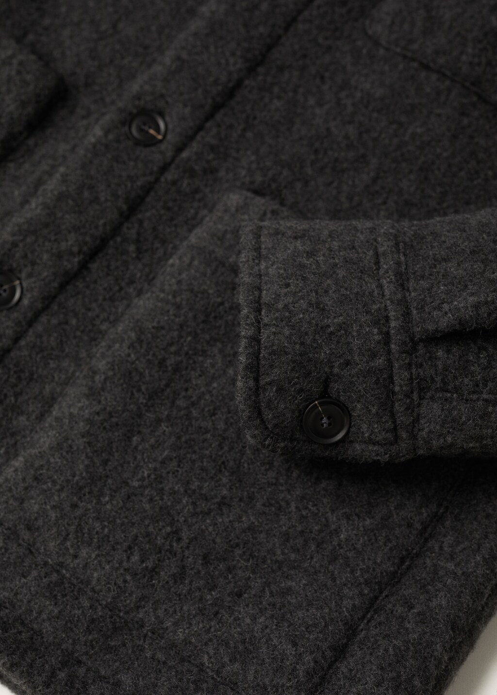 Wool overshirt with pockets - Details of the article 8