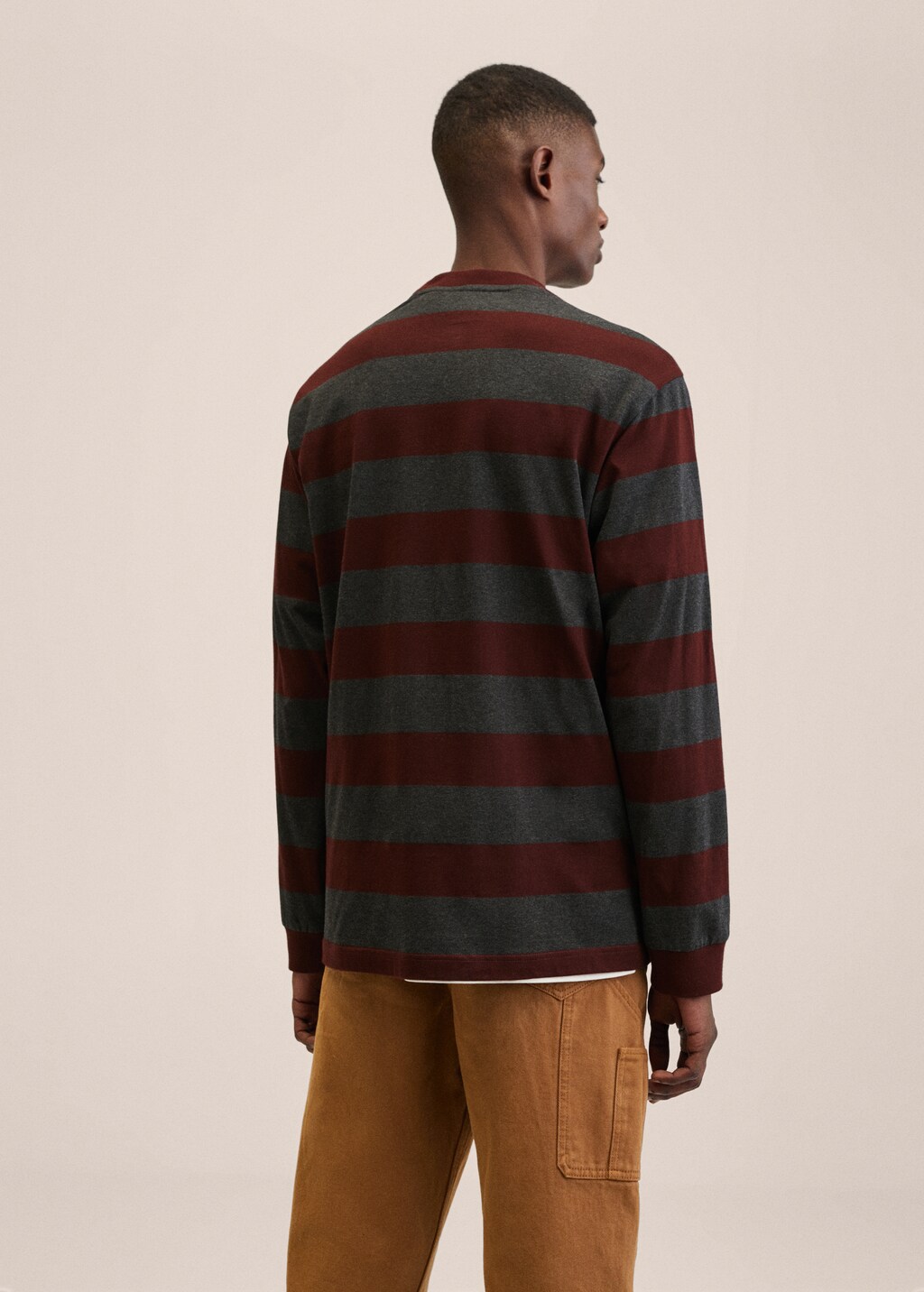 Striped long sleeves t-shirt - Reverse of the article