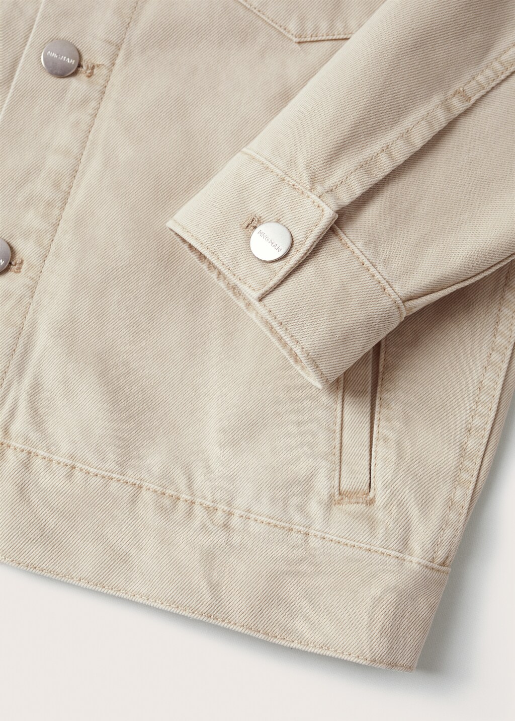 Ecru denim jacket - Details of the article 8