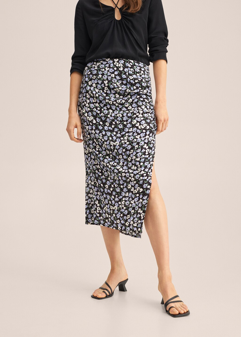 Floral print skirt