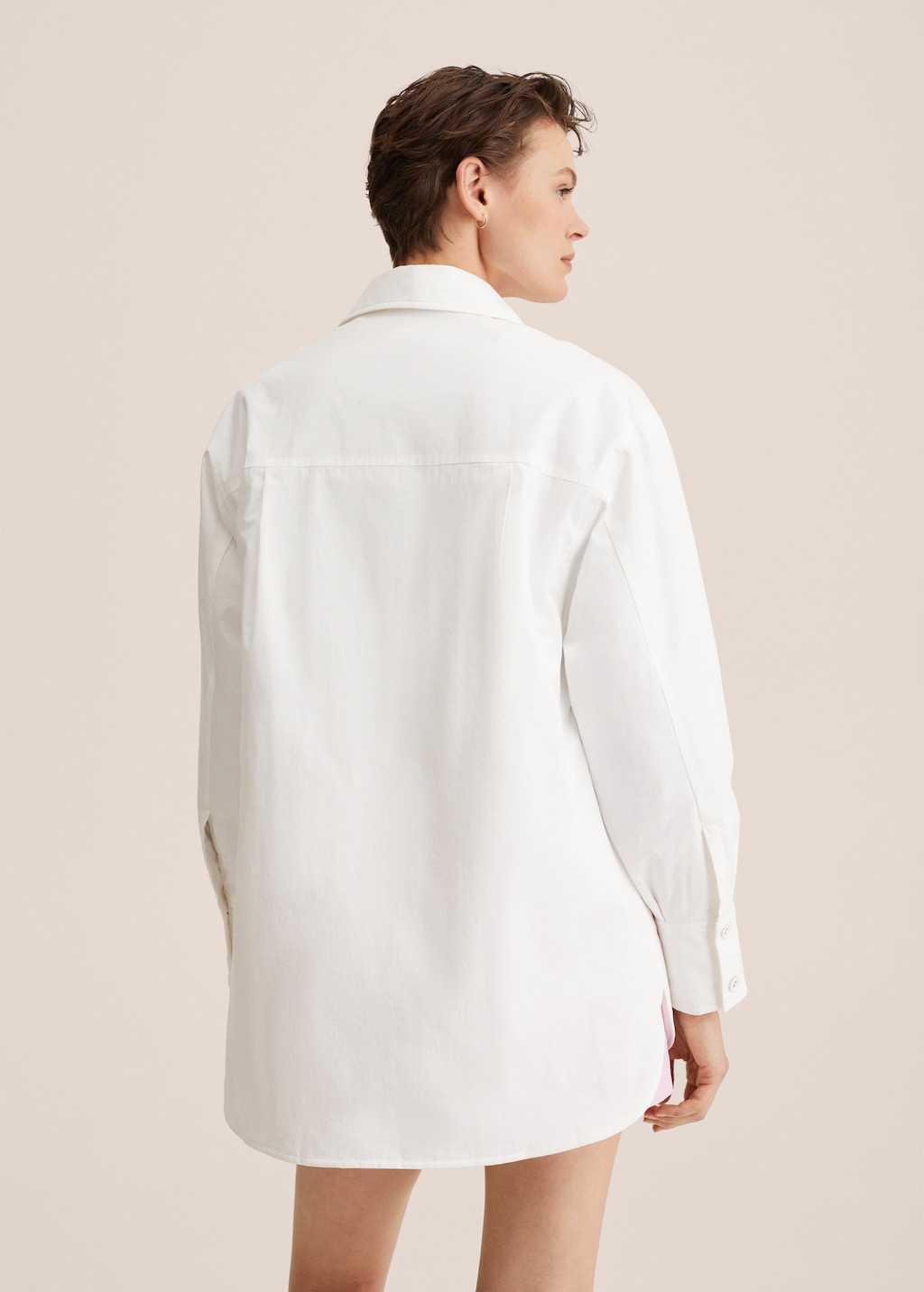 Oversized cotton overshirt - Reverse of the article