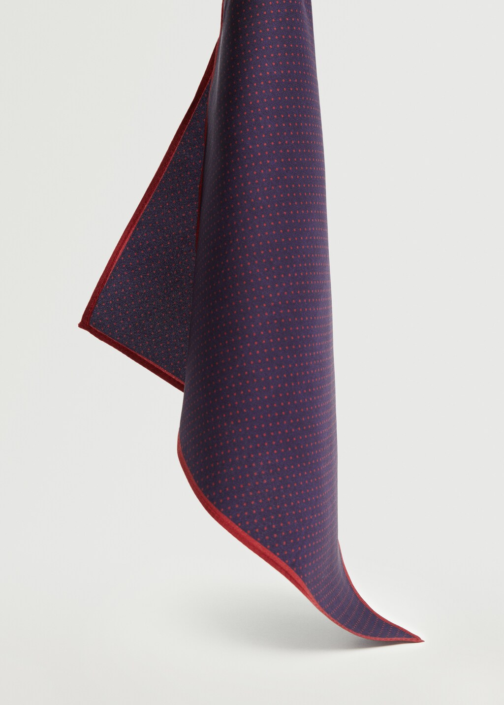 Polka-dot silk pocket square - Medium plane