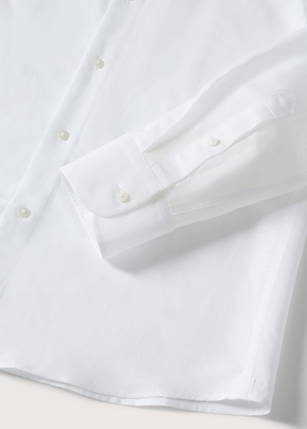 Slim-fit linen suit shirt - Details of the article 7