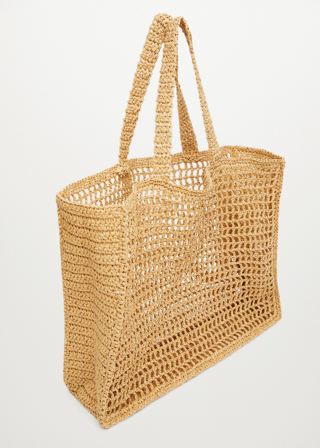 Raffia shopper bag - Medium plane