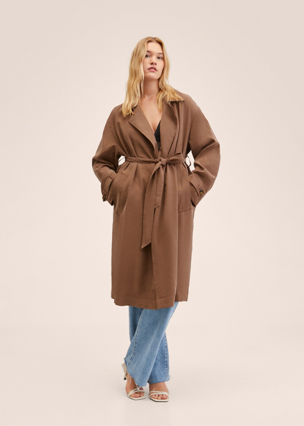 Soepelvallende oversized trenchcoat - Detail van het artikel 3