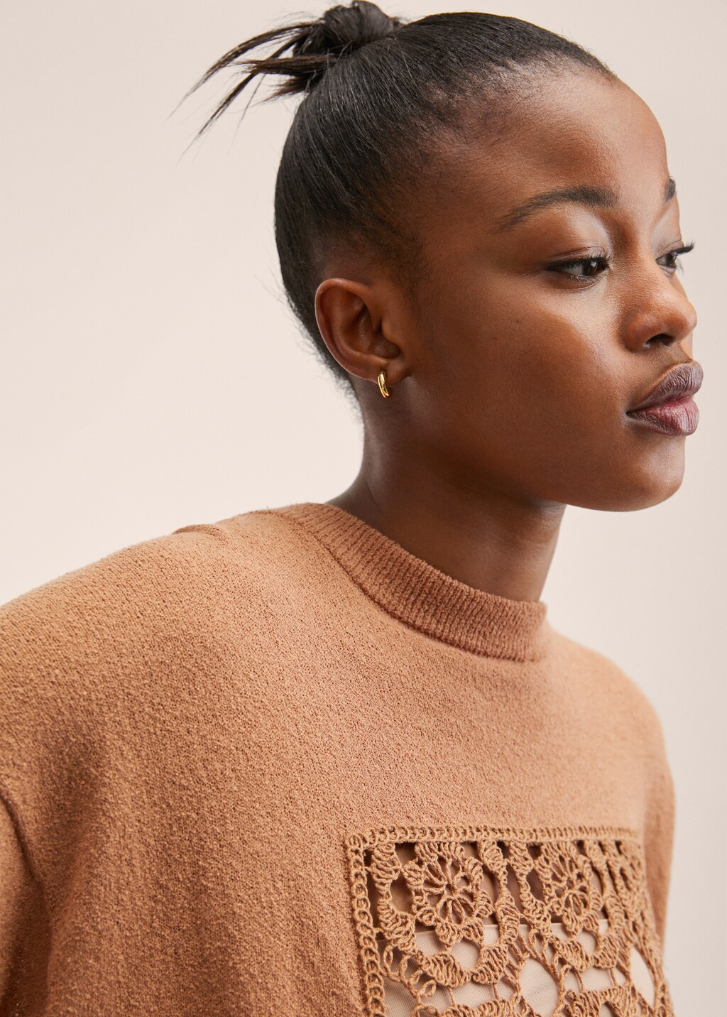 Crochet panel sweater - Details of the article 1