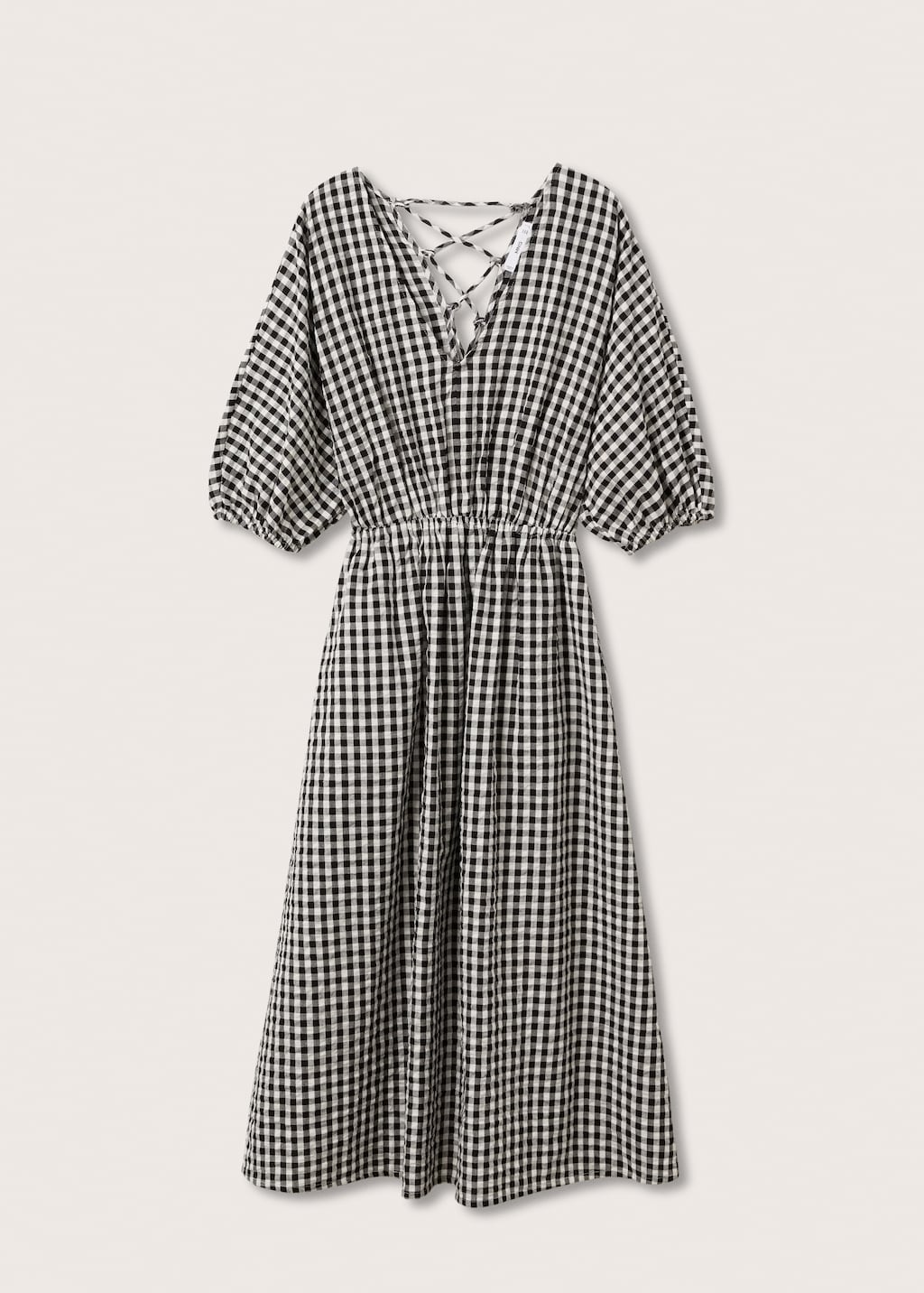 Gingham check cottoned dress - Article without model