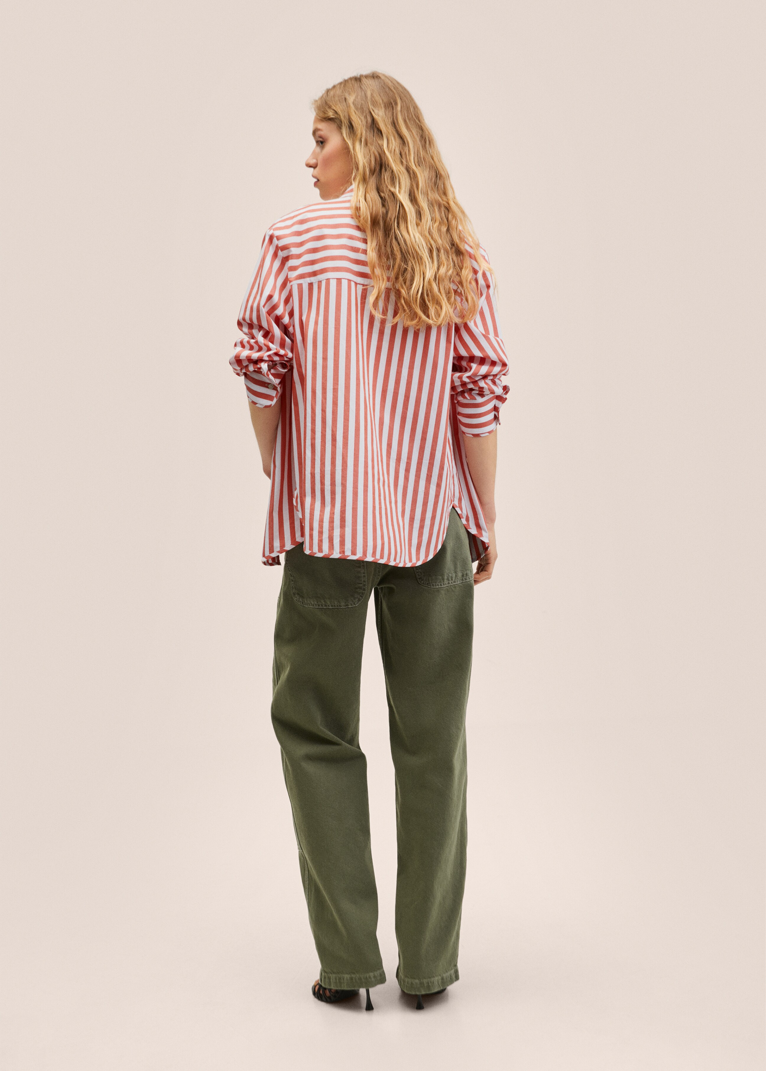 Striped cotton shirt - Reverse of the article