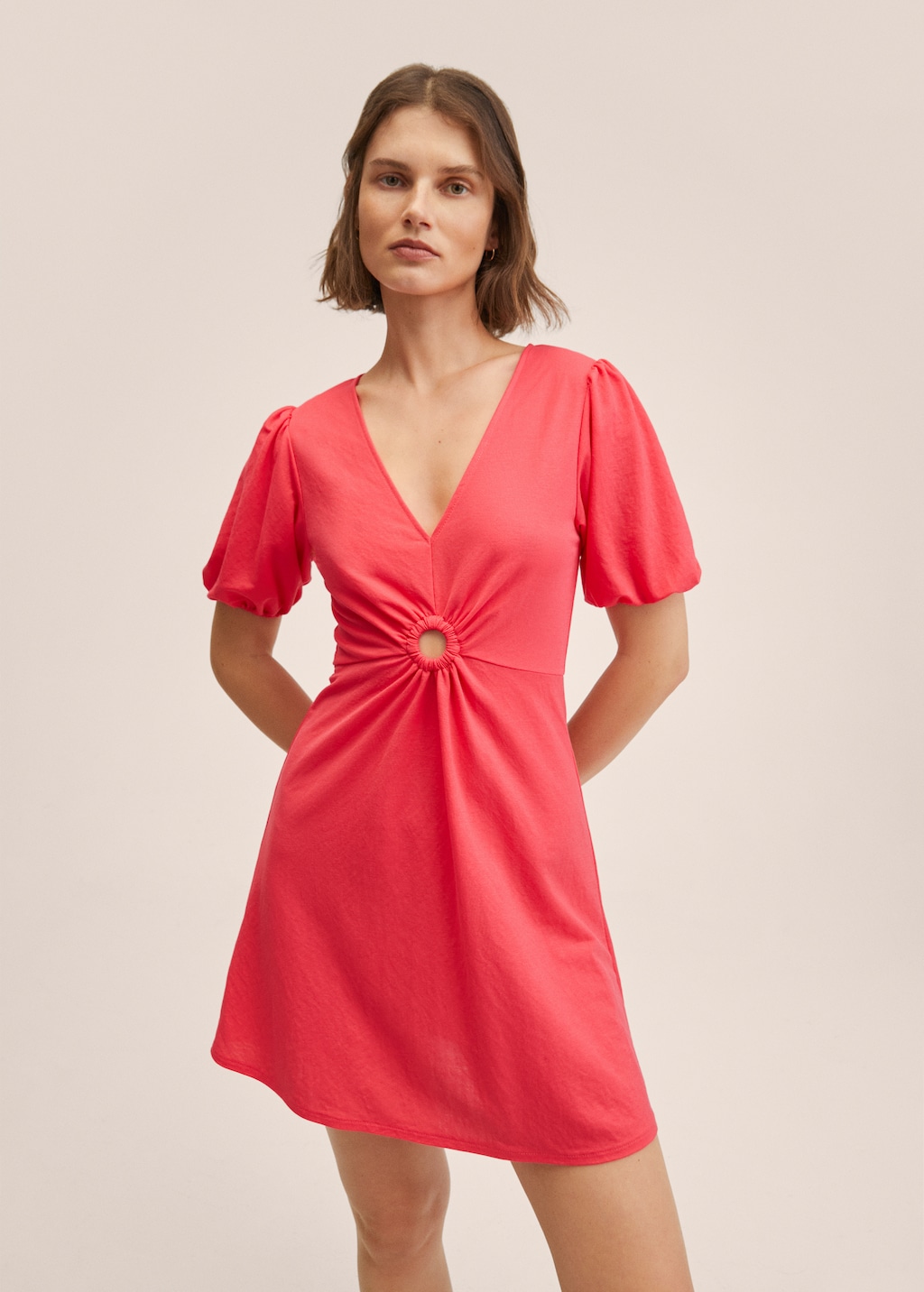 Puffed sleeves dress - Medium plane