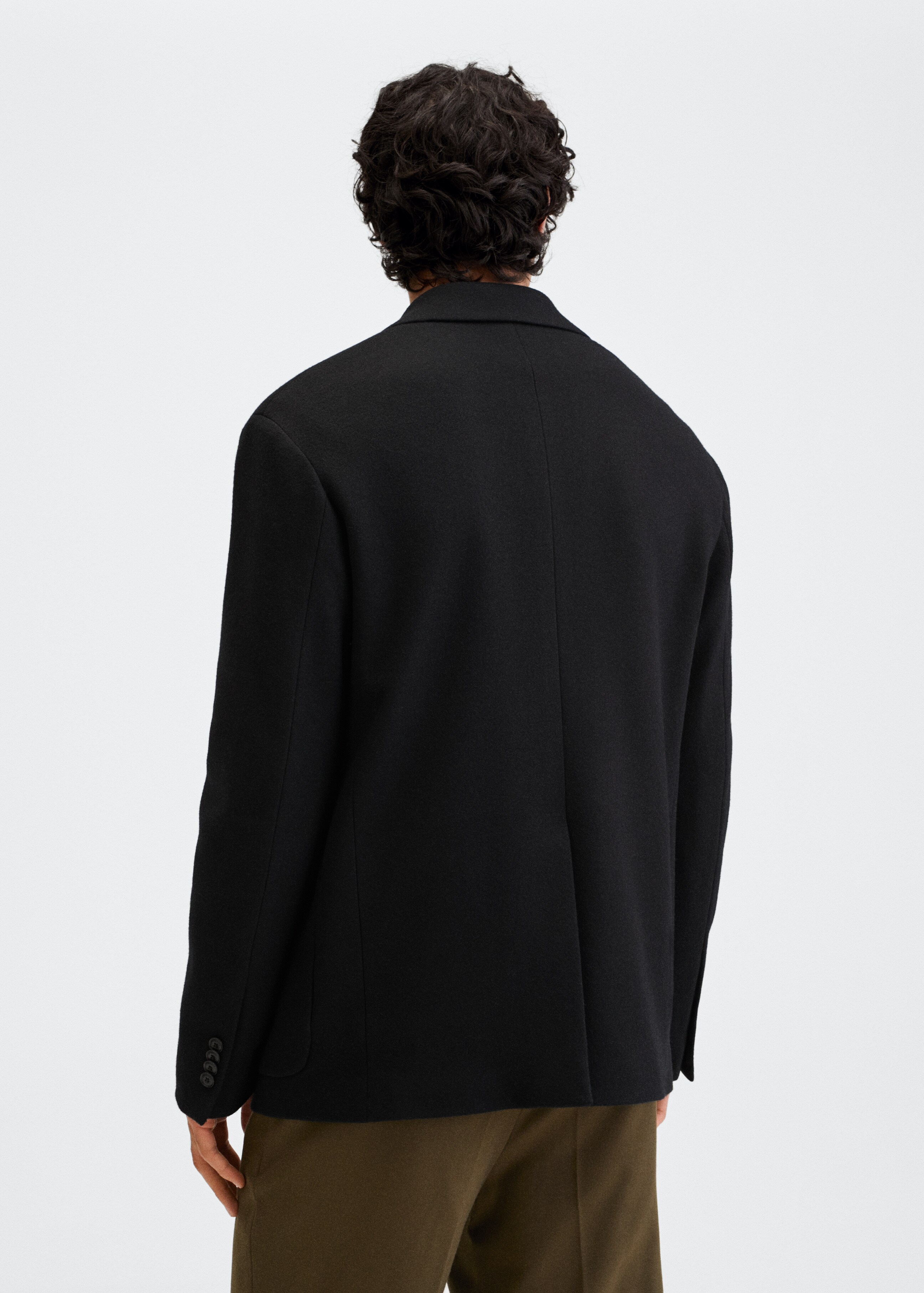 Virgin wool regular tailored jacket - Reverse of the article
