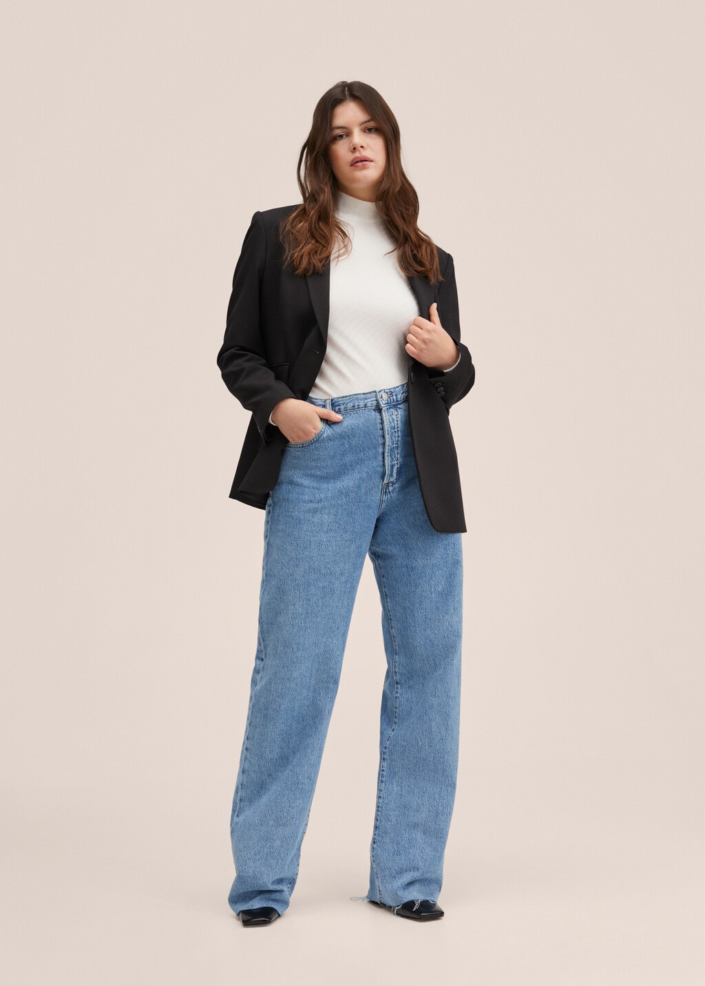 High-waist wideleg jeans - Details of the article 3